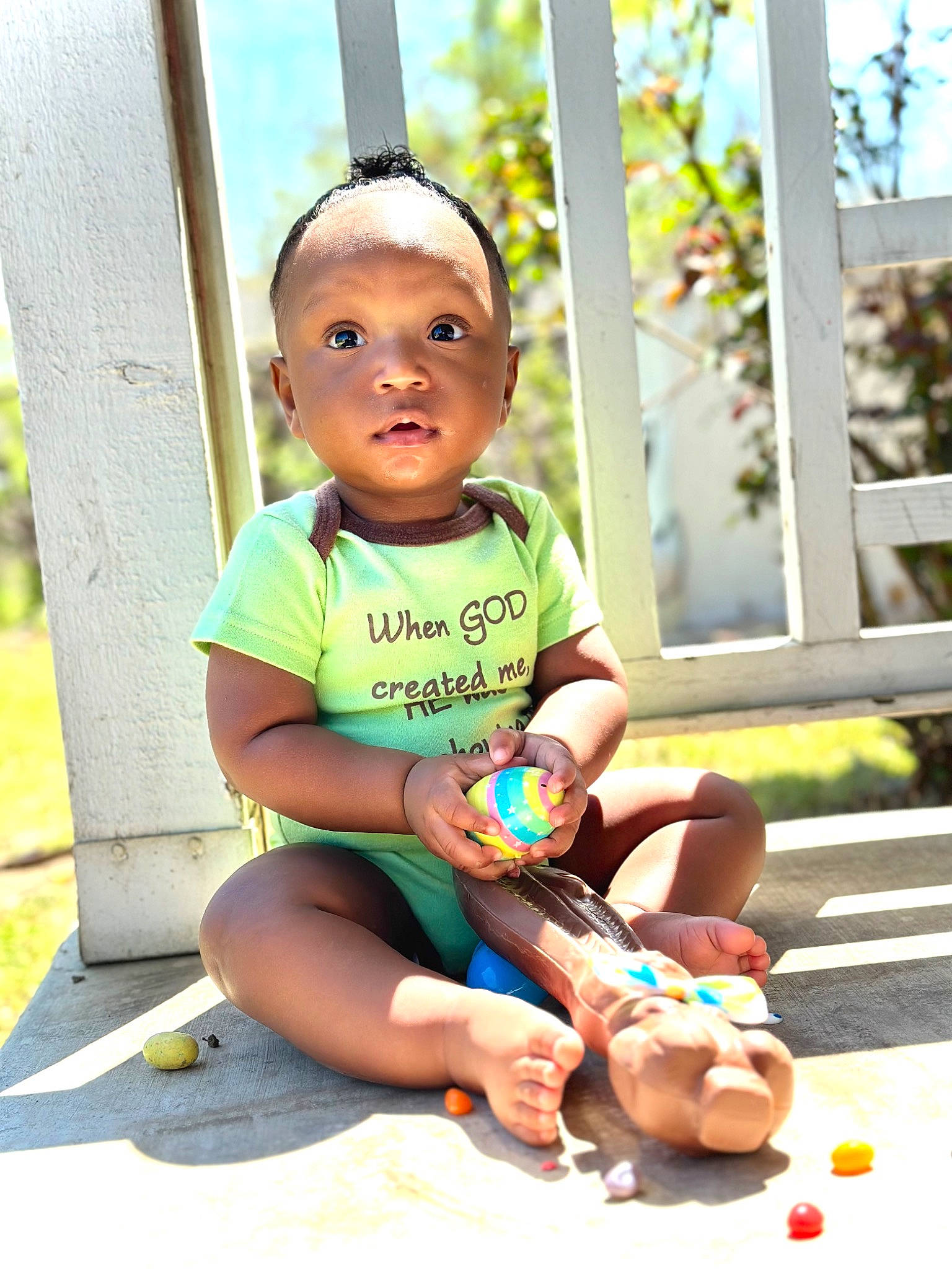 Raukice joined the competition — help win amazing prizes! baby, baby_toddler_clothing, child, fun, grass, happy, leisure, nail, person, photography, play, recreation, sandal, shorts, sitting, smile, summer, t_shirt, toddler, toy