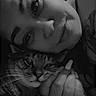 Pancho joined the competition — help win amazing prizes! person, cat, tabby_cat, pet, cuddling, selfie, portrait, black_and_white, indoors, close_up, face, eyes, whiskers, hand, fingers, blanket, bed, affection, companion, relaxed
