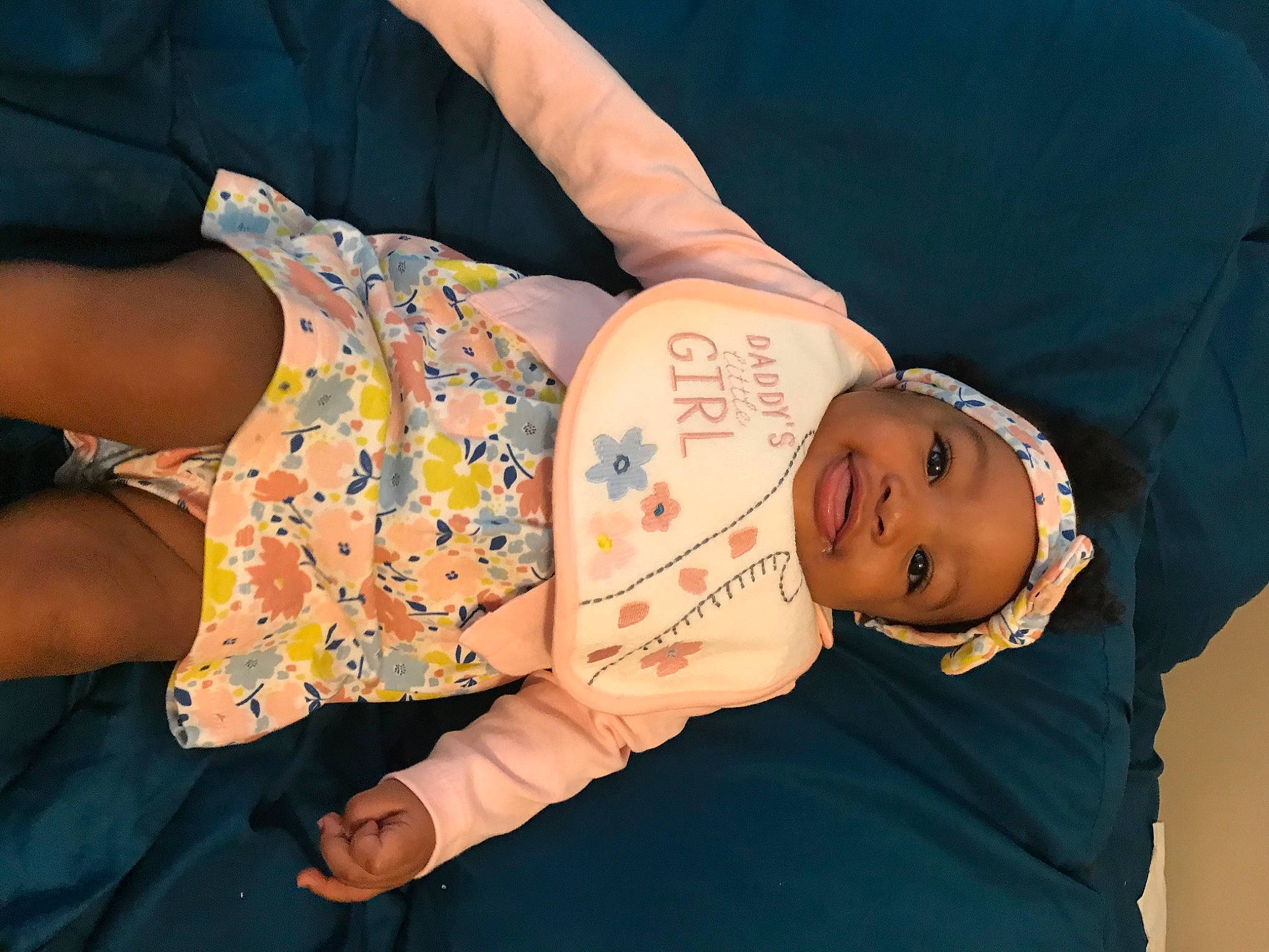 Saige is registered to the contest to win money with this photo: arm, baby, birth, child, hand, headwear, person, sleep, toddler