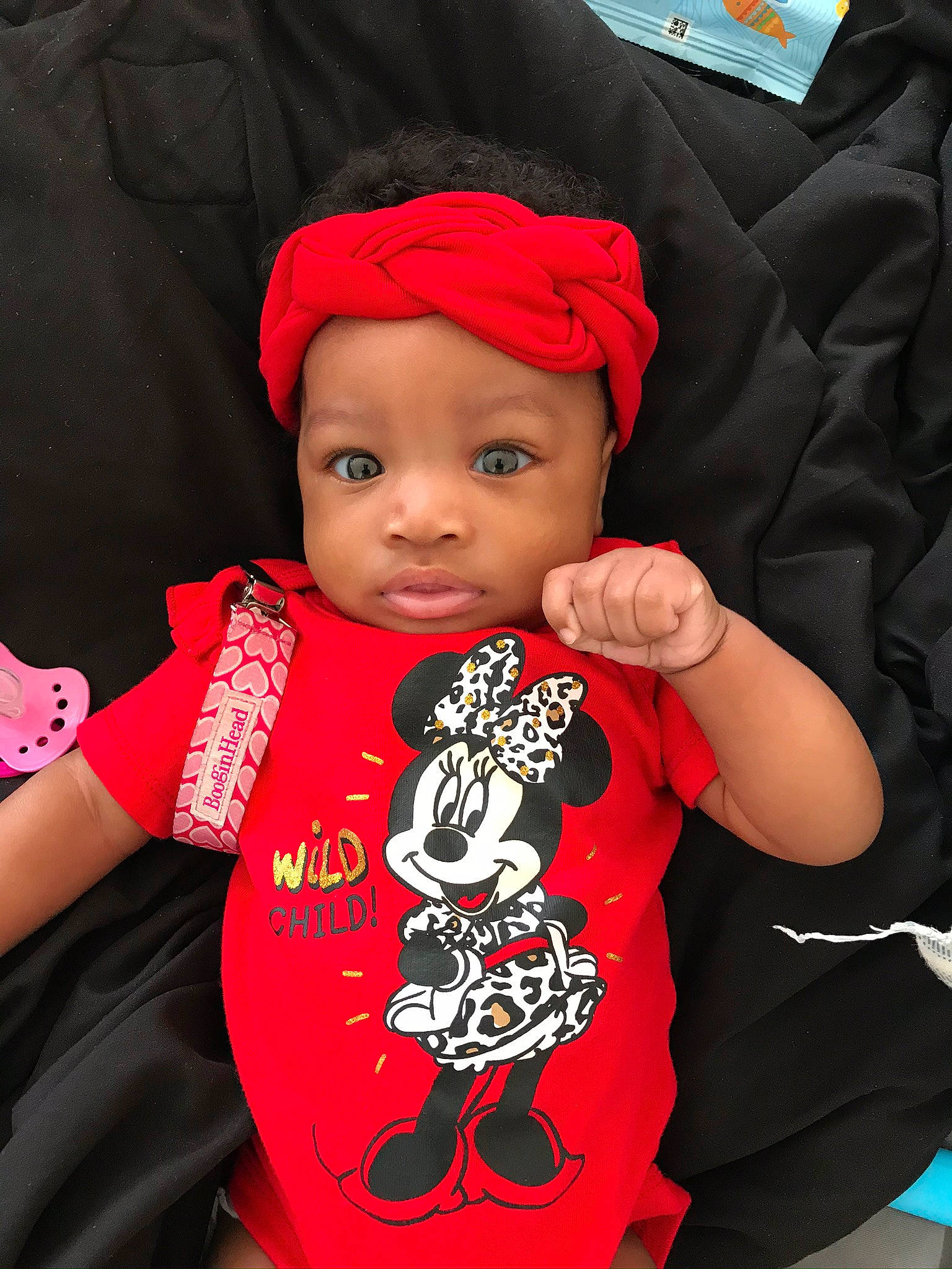 Saige Moriah is registered to the contest to win money with this photo: baby, baby_products, baby_toddler_clothing, cap, carmine, child, cool, costume_hat, fashion_accessory, gesture, happy, headwear, magenta, mammal, pattern, person, personal_protective_equipment, pink, red, sleeve