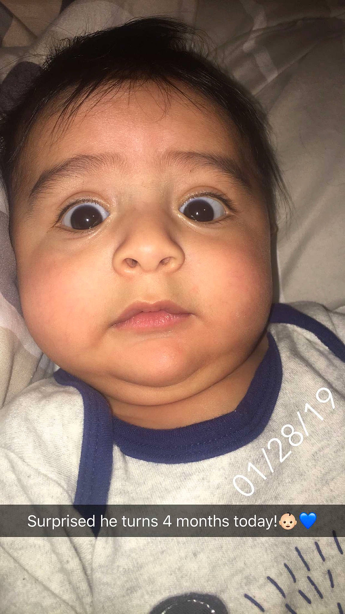 Salvador joined the competition — help win amazing prizes! baby, cheek, child, chin, close_up, eye, eyebrow, eyelash, face, facial_expression, forehead, head, iris, lip, mouth, nose, person, photo_caption, skin, smile