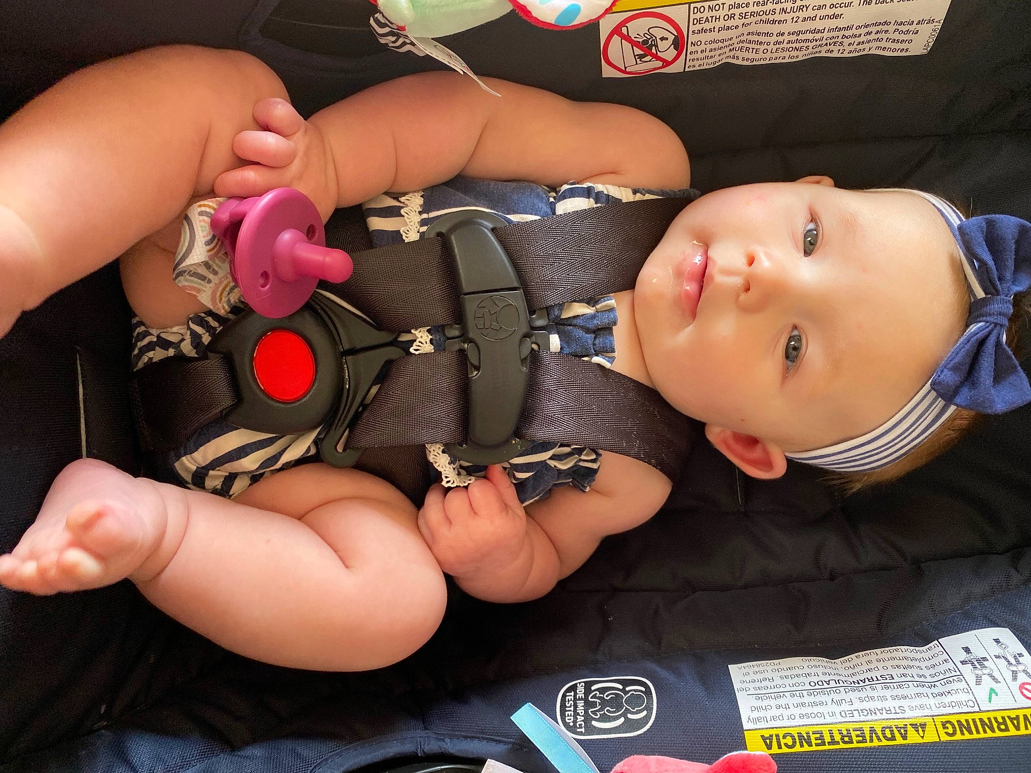 Maddilyn joined the competition — help win amazing prizes! baby, baby_toddler_clothing, cheek, chest, child, comfort, eyelash, fashion_accessory, finger, gesture, happy, leg, mouth, nail, person, skin, smile, thigh, thumb, toddler