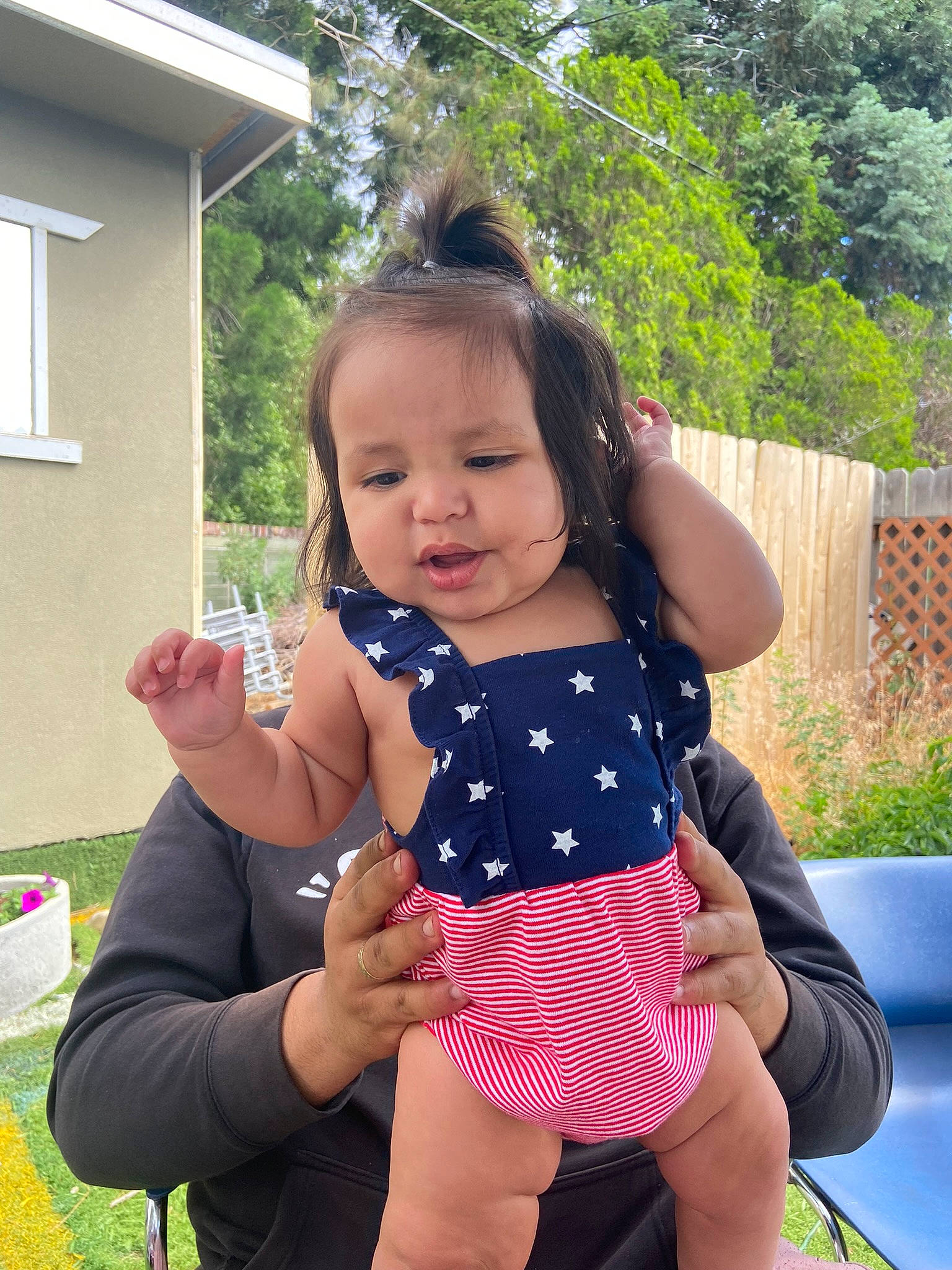 Camila joined the competition — help win amazing prizes! arm, baby, baby_toddler_clothing, chest, child, finger, fun, gesture, grass, happy, leisure, person, pink, plant, sleeve, thigh, toddler, tree, trunk, waist