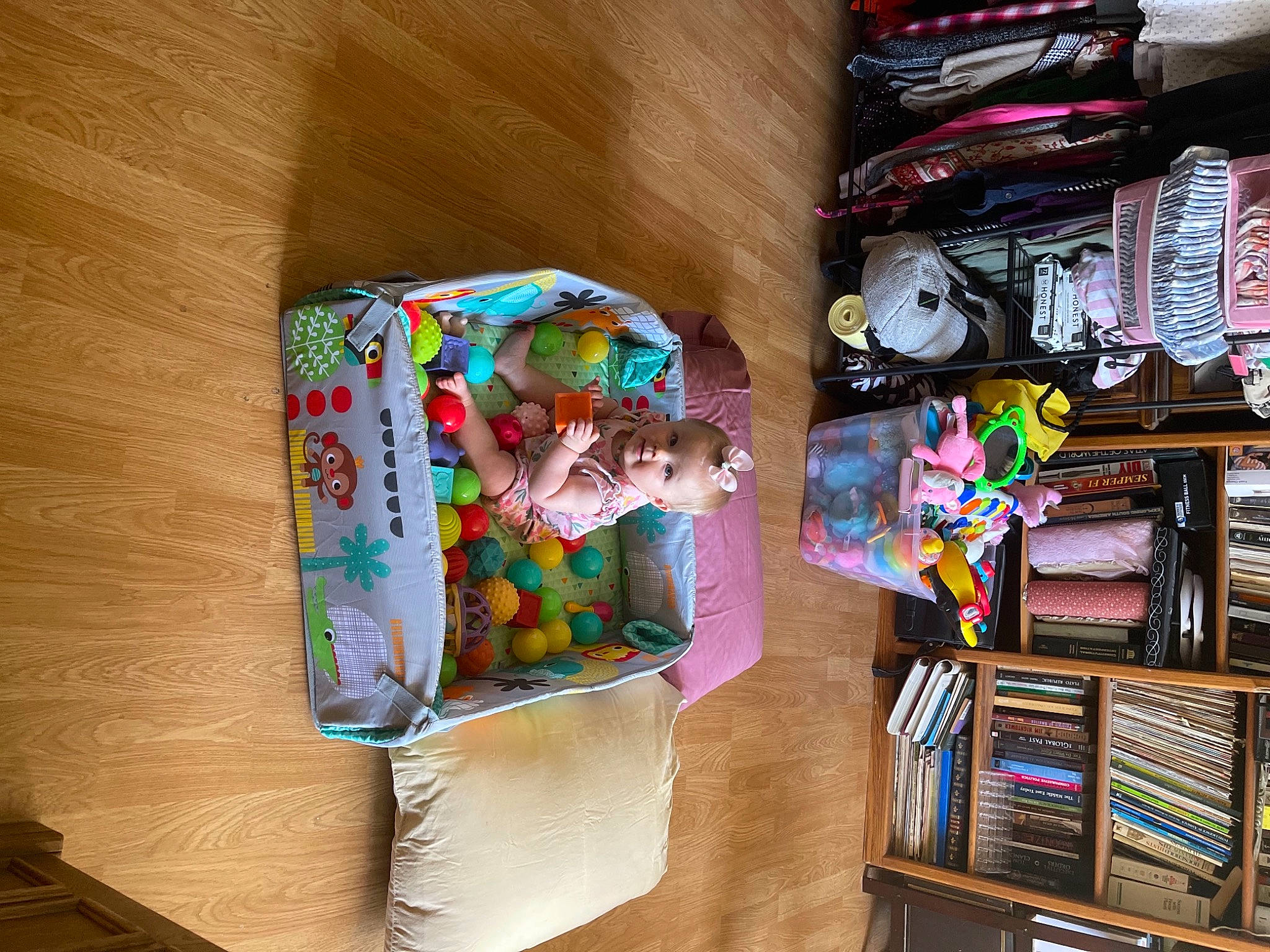 Adalynn is registered to the contest to win money with this photo: art, bookcase, collection, hardwood, machine, person, plastic, publication, retail, room, shelf, shelving, souvenir, toy, visual_arts, wood