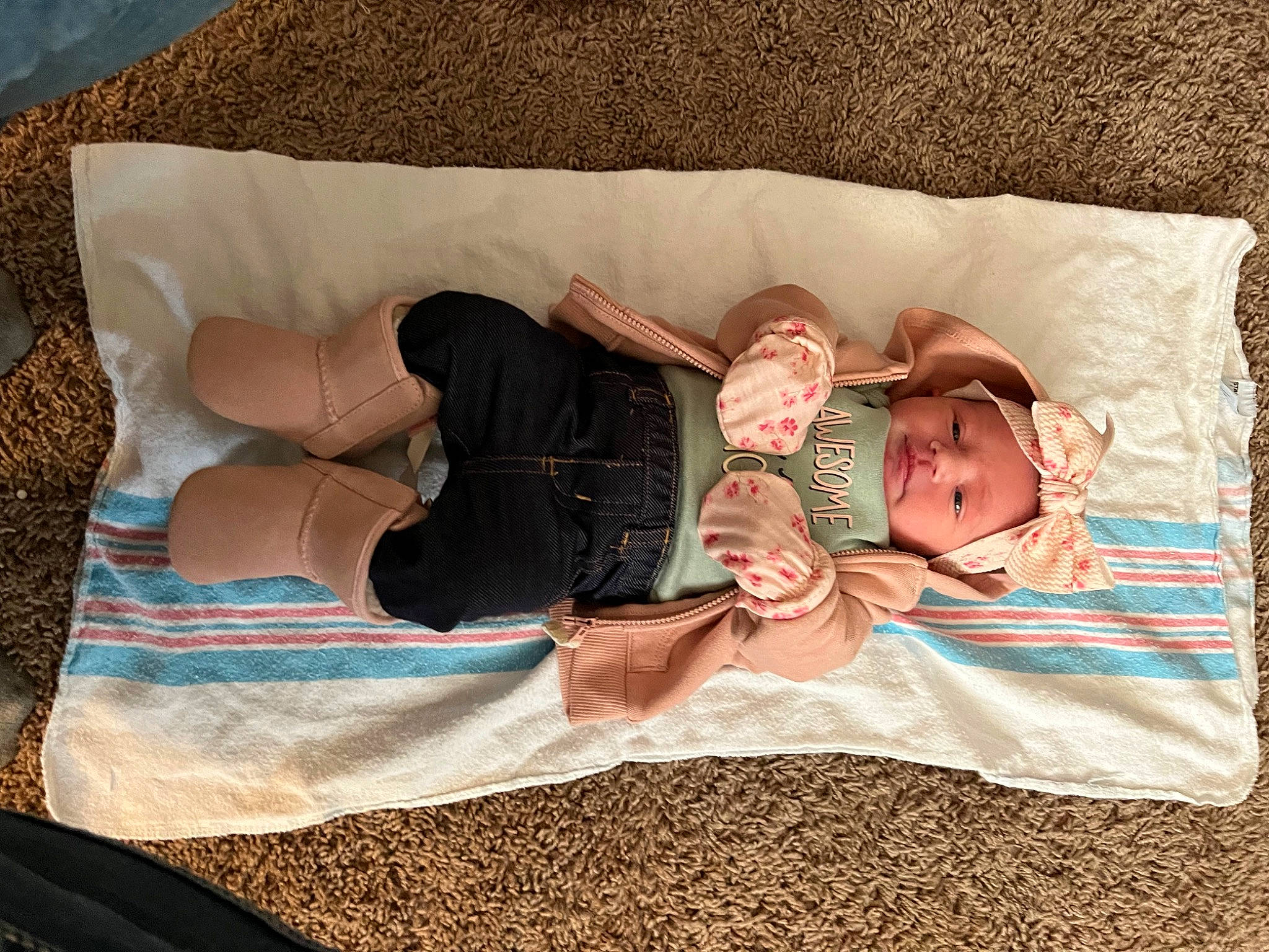 Madelyn joined the competition — help win amazing prizes! arm, bed, bedding, bedtime, child, comfort, couch, fawn, hand, headwear, human_body, human_leg, linens, mammal, nap, people, person, room, sitting, textile