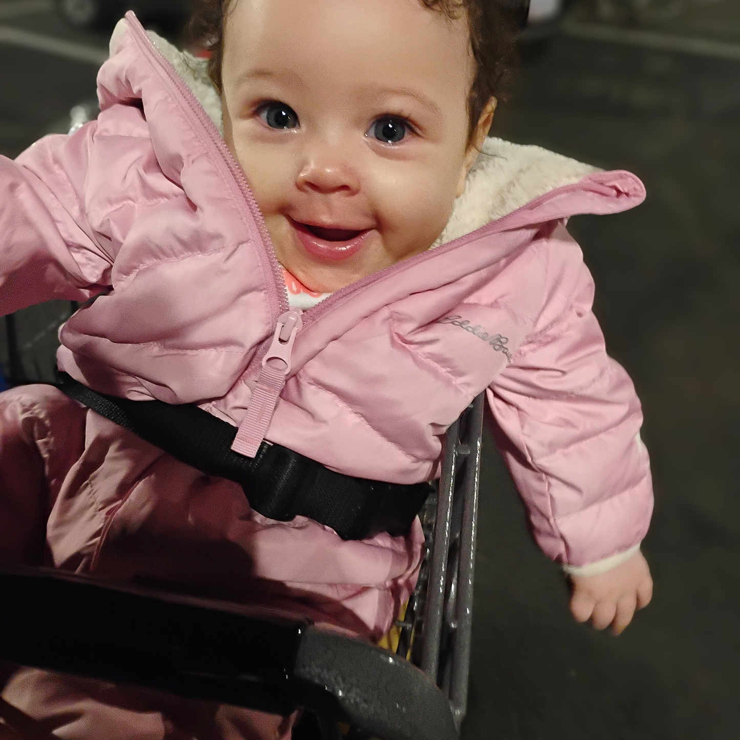 Deloni-Lea is registered to the contest to win money with this photo: accessories, baby, bodypart, car, clothing, coat, face, finger, hand, happy, head, hood, jacket, machine, person, photography, portrait, transportation, vehicle, wheel