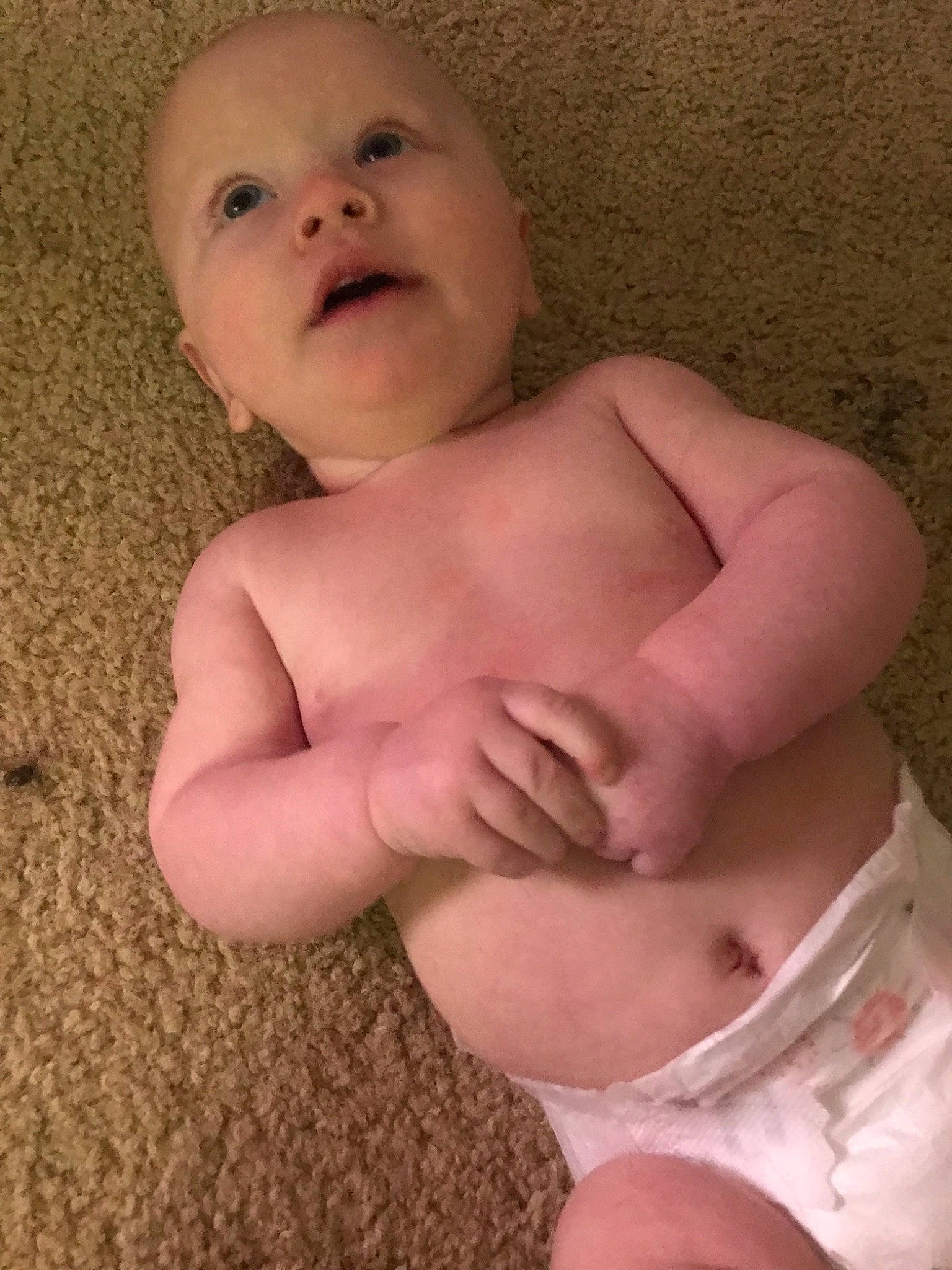 Gabriel is registered to the contest to win money with this photo: abdomen, baby, cheek, chest, child, face, finger, hand, lip, mouth, muscle, nose, person, skin, smile, stomach, thumb, toddler, trunk