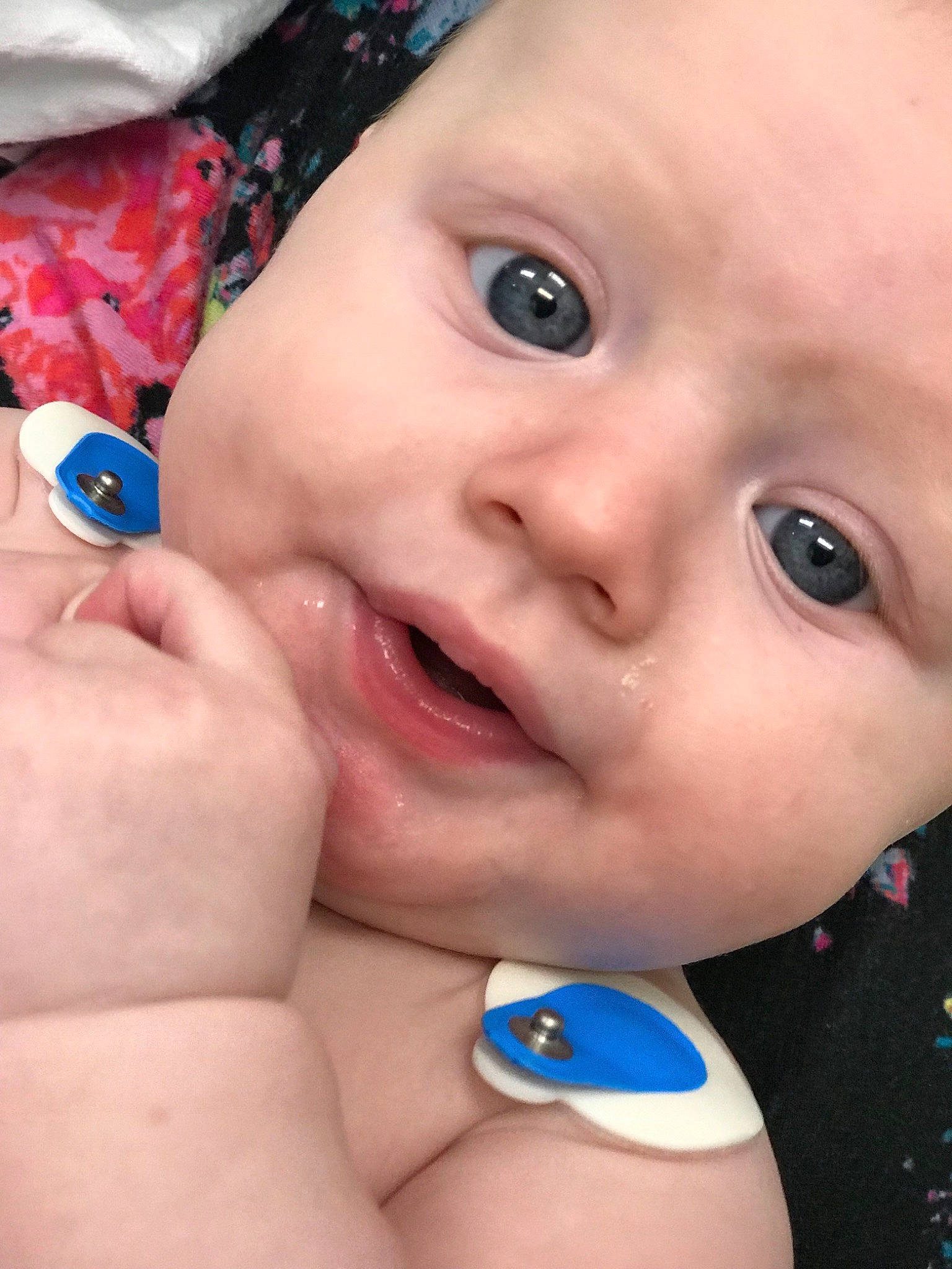 Gabriel is registered to the contest to win money with this photo: baby, cheek, child, close_up, ear, eye, face, head, iris, lip, mouth, nail, nose, person, skin, smile, toddler, tongue