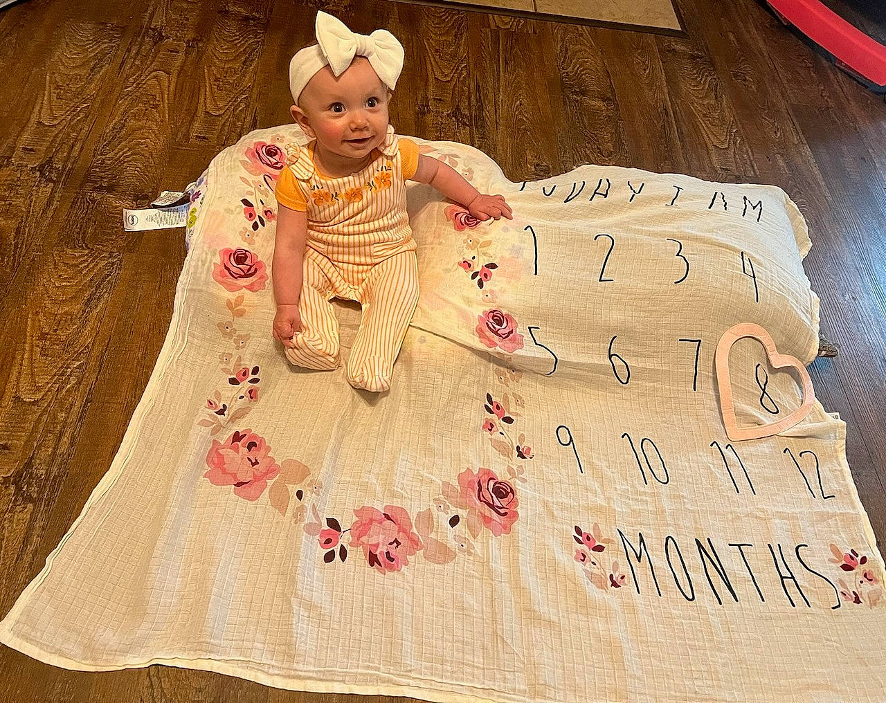 Grace joined the competition — help win amazing prizes! baby_toddler_clothing, costume_design, embellishment, entertainment, event, fashion_design, flooring, font, fur, hardwood, headwear, joy, magenta, pattern, peach, person, pink, rectangle, sleeve, toddler