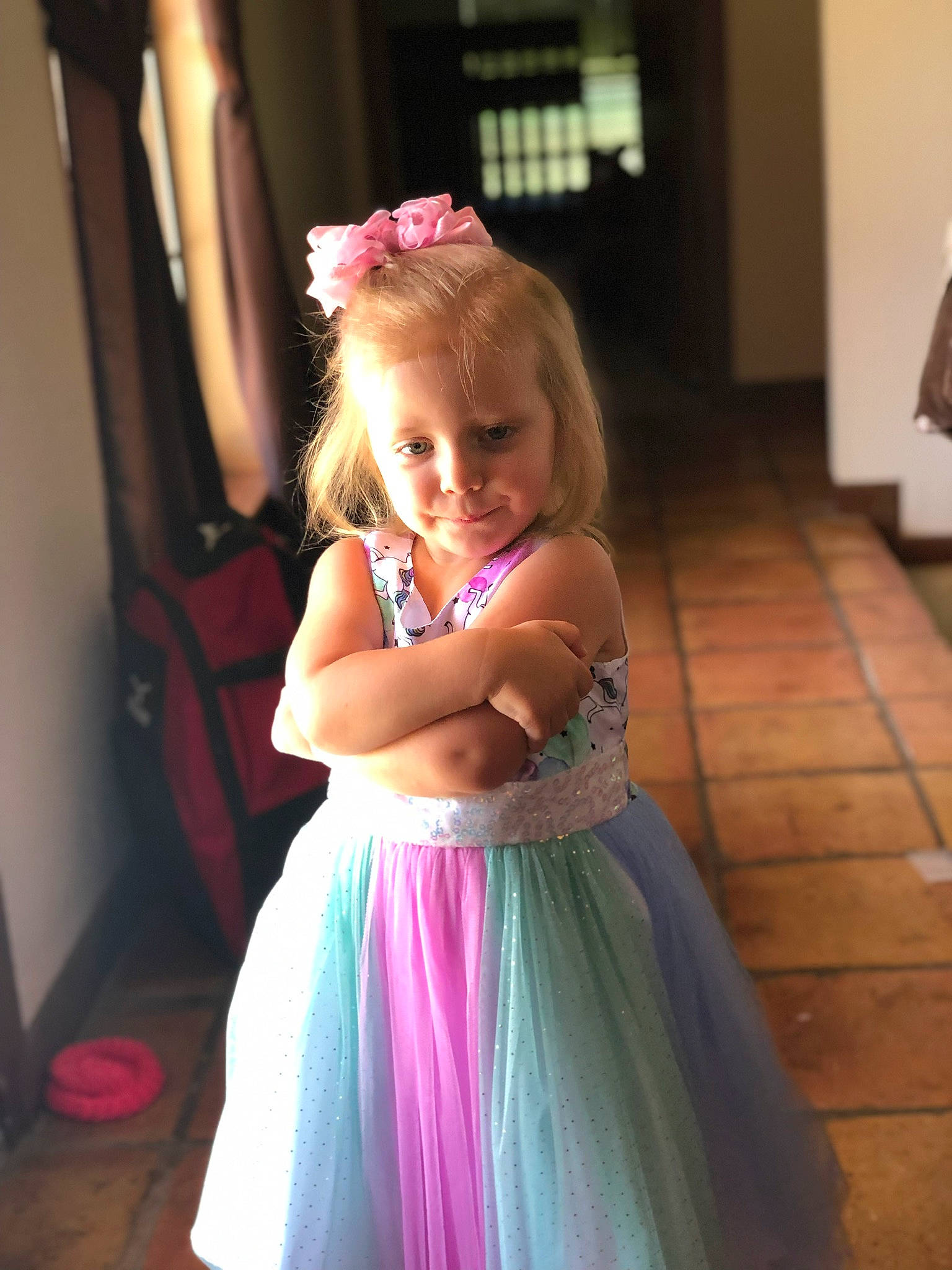 Jayden joined the competition — help win amazing prizes! ballet_tutu, child, clothing, costume, dress, formal_wear, hair_accessory, person, pink, shoulder, smile, toddler