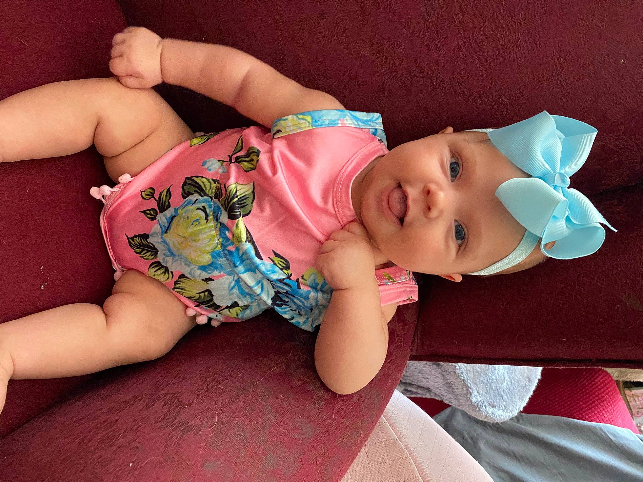 Timber joined the competition — help win amazing prizes! arm, baby, baby_toddler_clothing, cheek, eye, eyelash, face, facial_expression, glasses, happy, hat, head, headwear, human_body, lip, mouth, neck, person, pink, skin