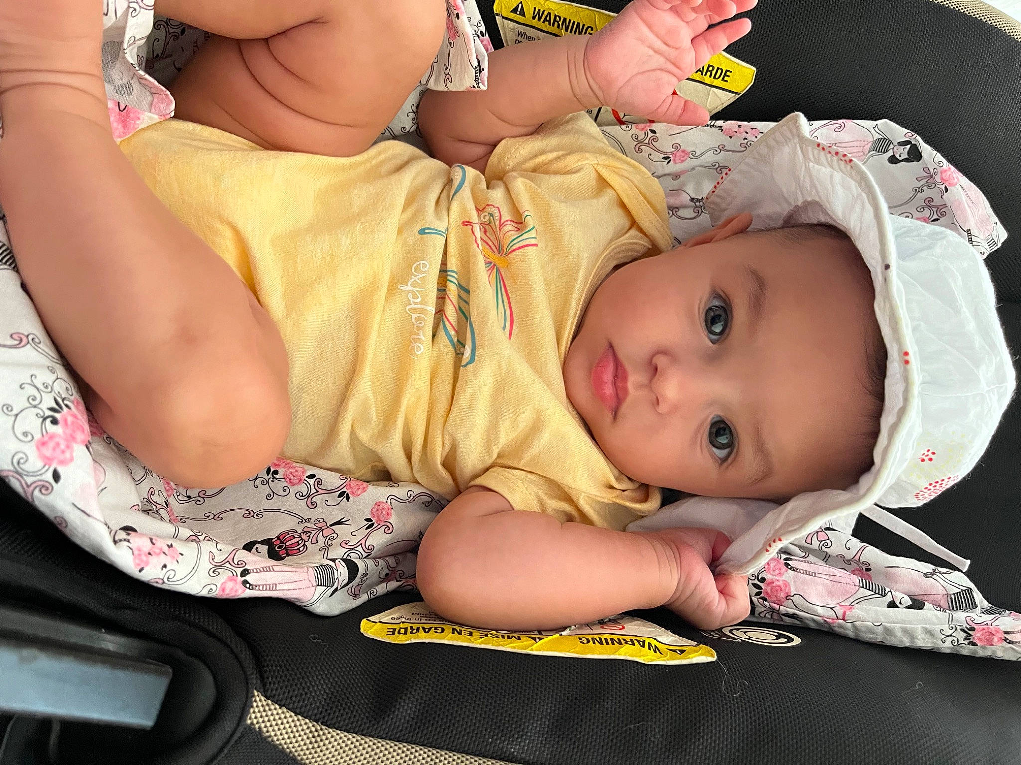 Alena joined the competition — help win amazing prizes! abdomen, baby, baby_carriage, baby_products, baby_toddler_clothing, cheek, chest, child, comfort, elbow, eye, finger, headwear, human_leg, mouth, pattern, person, sitting, stomach, thigh