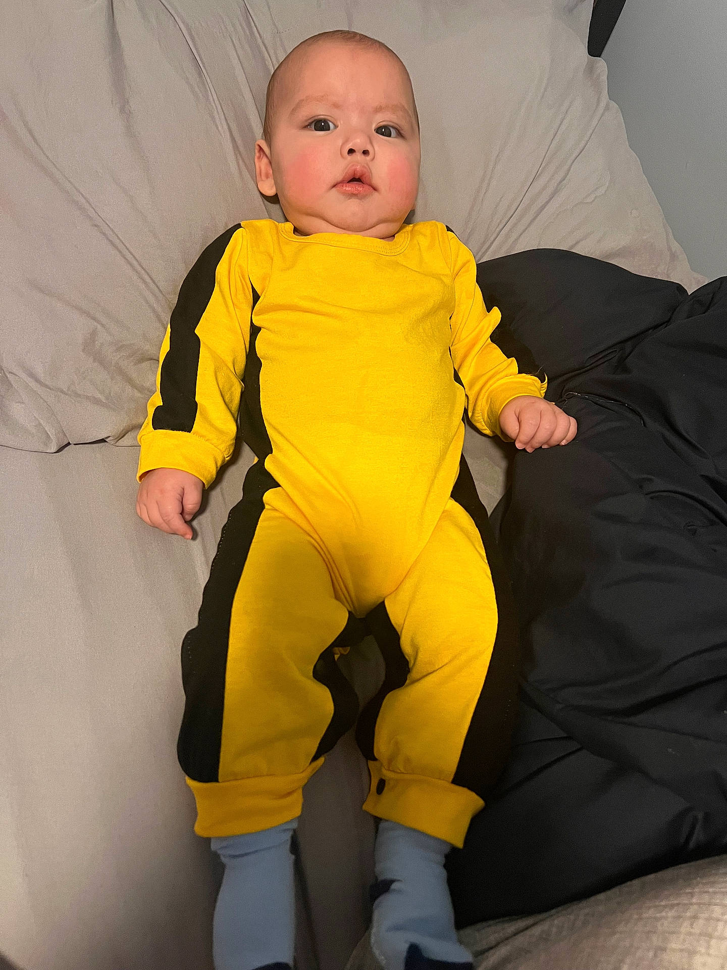 Lucas joined the competition — help win amazing prizes! baby, bed, bodypart, clothing, couch, cushion, face, finger, furniture, glove, hand, head, homedecor, longsleeve, pants, person, photography, portrait, shirt, sleeve