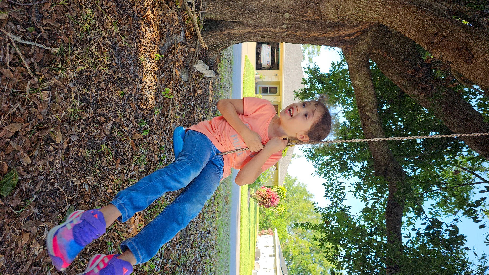Elizabeth joined the competition — help win amazing prizes! boot, child, denim, electric_blue, fun, grass, happy, leisure, people_in_nature, person, plant, recreation, sitting, t_shirt, toddler, tree