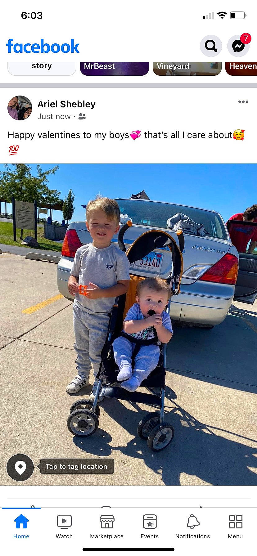 Meek is registered to the contest to win money with this photo: asphalt, automotive_design, automotive_exterior, automotive_lighting, automotive_tire, car, child, electric_blue, joy, mode_of_transport, motor_vehicle, person, rolling, sky, smile, snapshot, surprise, technology, tire, toddler