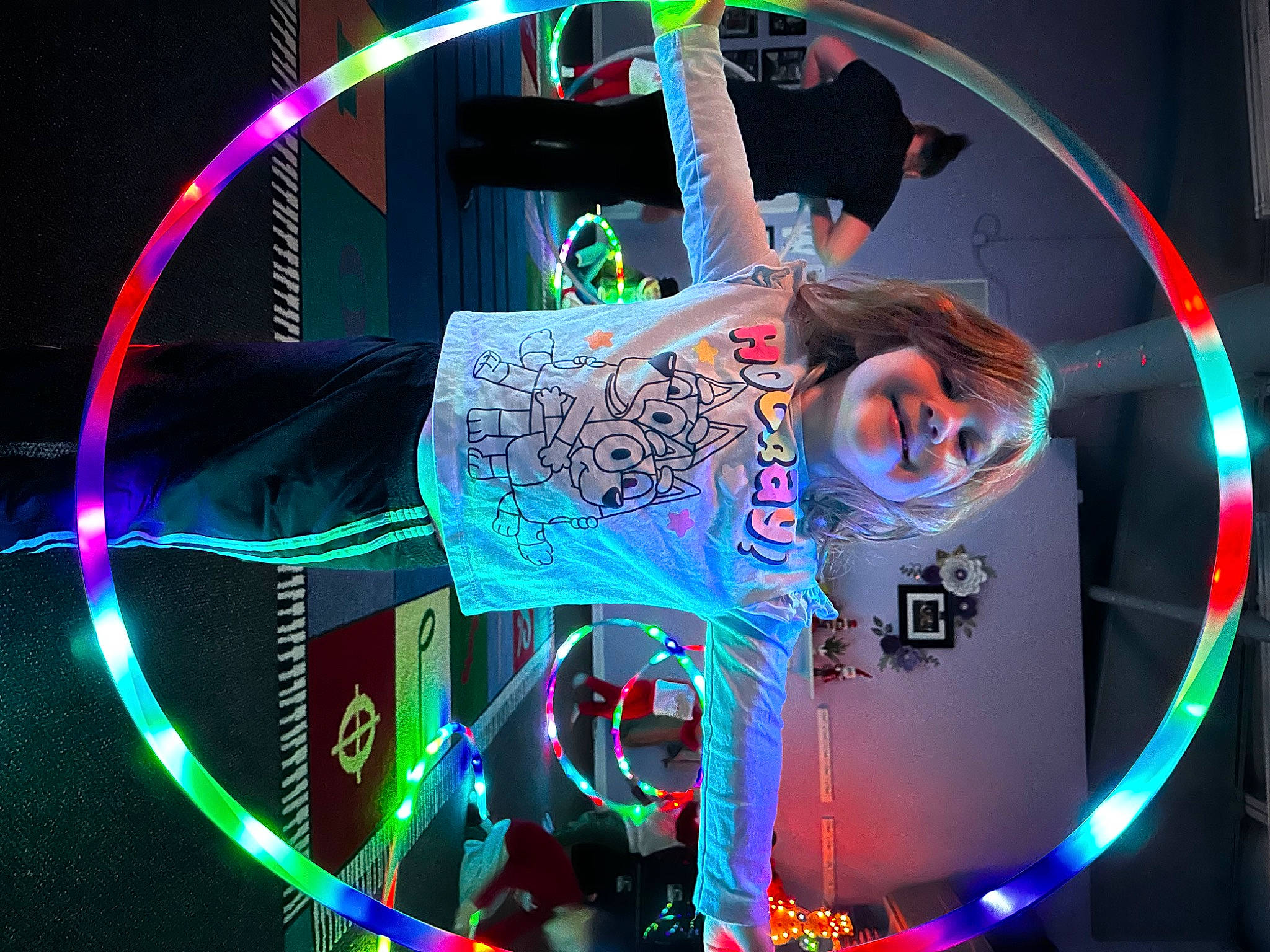 Clarke joined the competition — help win amazing prizes! art, circle, electric_blue, electrical_supply, electricity, electronic_signage, entertainment, event, font, fun, graphic_design, graphics, joy, light, magenta, neon, neon_sign, person, space, technology