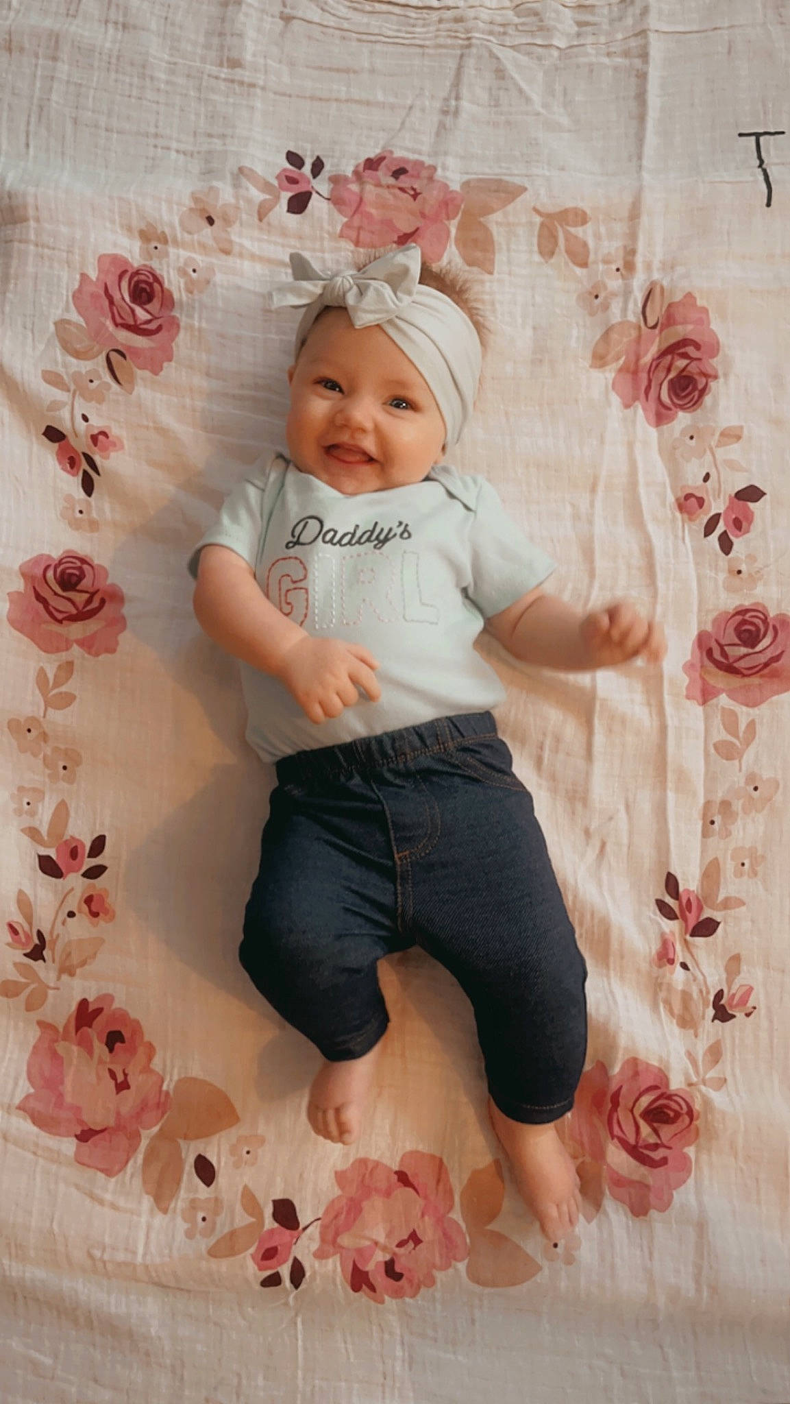 Kamber joined the competition — help win amazing prizes! baby, baby_products, baby_toddler_clothing, cheek, child, happy, head, headwear, joy, linens, pattern, peach, person, pink, room, skin, sleeve, smile, t_shirt, textile
