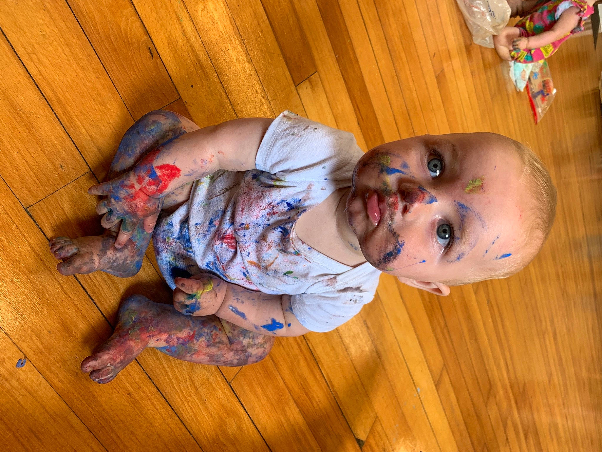 Jenson joined the competition — help win amazing prizes! baby, baby_toddler_clothing, cheek, comfort, floor, flooring, fun, hardwood, laminate_flooring, mammal, nose, person, sitting, skin, smile, toddler, varnish, vertebrate, wood, wood_flooring