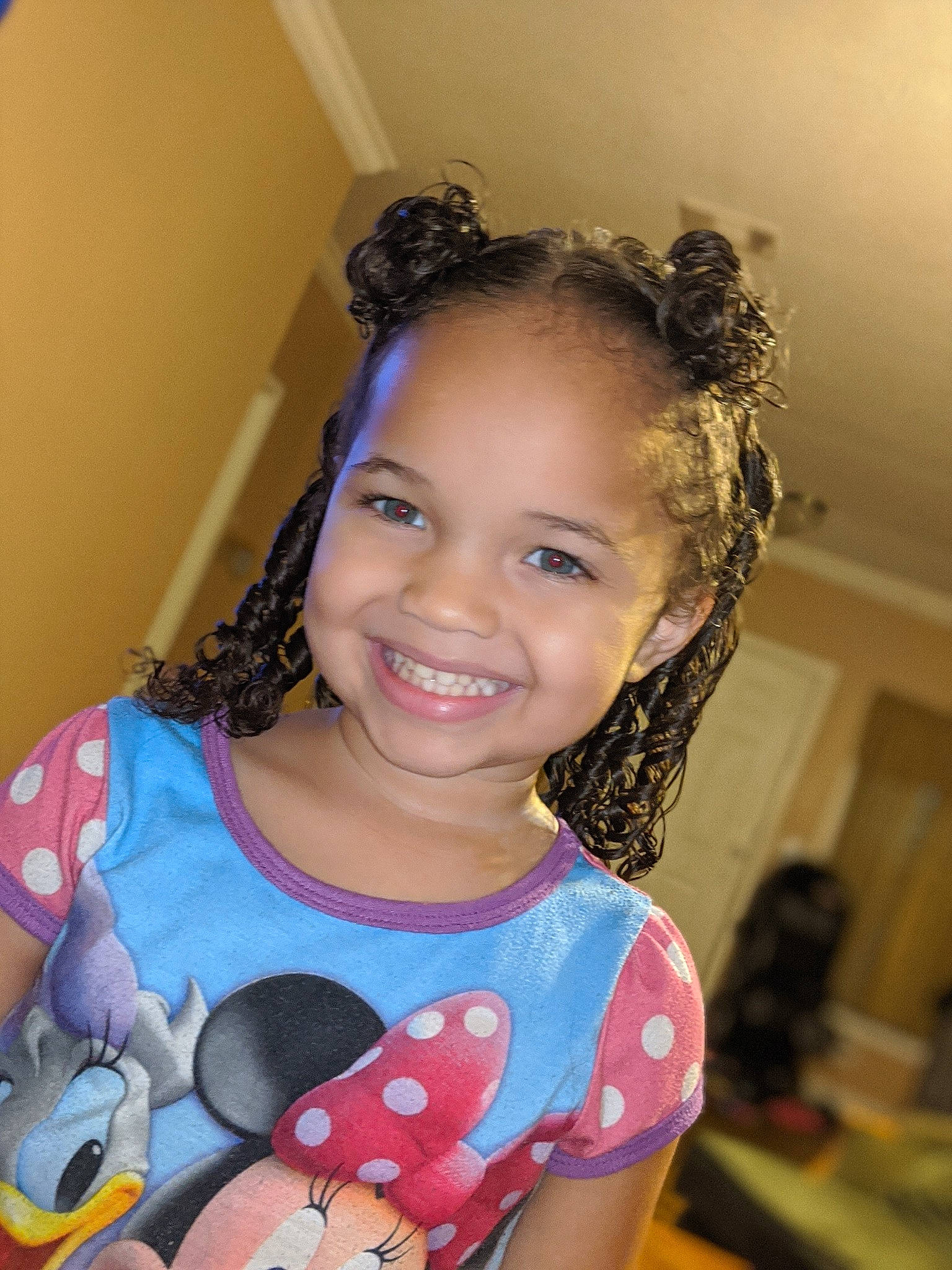 Kataleya joined the competition — help win amazing prizes! baby_products, baby_toddler_clothing, child_model, day_dress, ear, facial_expression, forehead, hair_accessory, hairstyle, happy, iris, joy, makeover, person, polka_dot, stuffed_toy, toddler, tooth