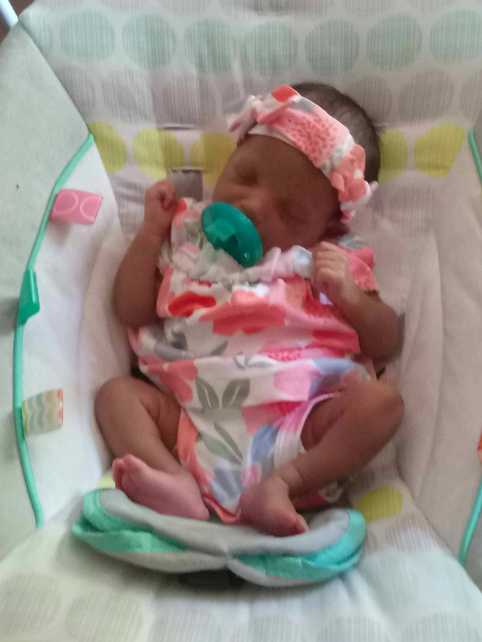 Jalani joined the competition — help win amazing prizes! baby, baby_products, baby_toddler_clothing, child, comfort, face, headwear, linens, person, pink, room, skin, textile, toddler