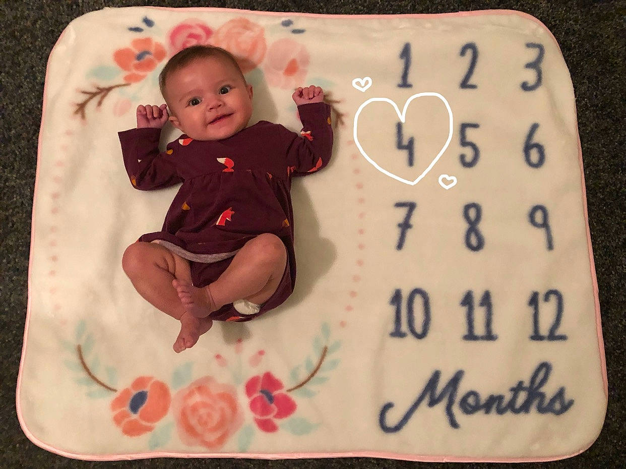 Luella is registered to the contest to win money with this photo: art, baby, baby_toddler_clothing, cake_decorating, cake_decorating_supply, child, comfort, design, face, font, happy, joy, pattern, person, pink, product, rectangle, sleeve, sugar_cake, t_shirt