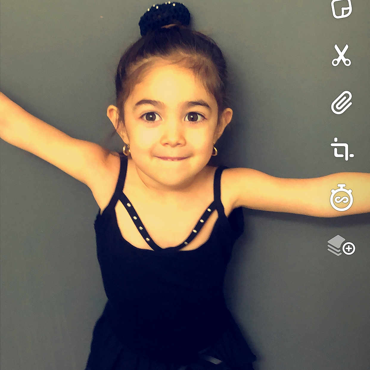 Jayleen joined the competition — help win amazing prizes! arm, beauty, black_hair, child, child_model, dress, face, flash_photography, forehead, gesture, head, joy, person, photo_shoot, photography, shoulder, skin, smile, snapshot, standing