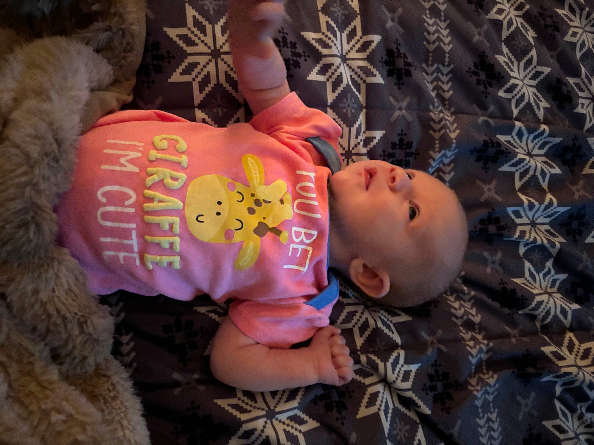 Adeline joined the competition — help win amazing prizes! baby, baby_products, baby_toddler_clothing, child, font, fun, fur, grass, happy, hat, pattern, person, pink, plant, plush, skin, stuffed_toy, teddy_bear, toddler, toy