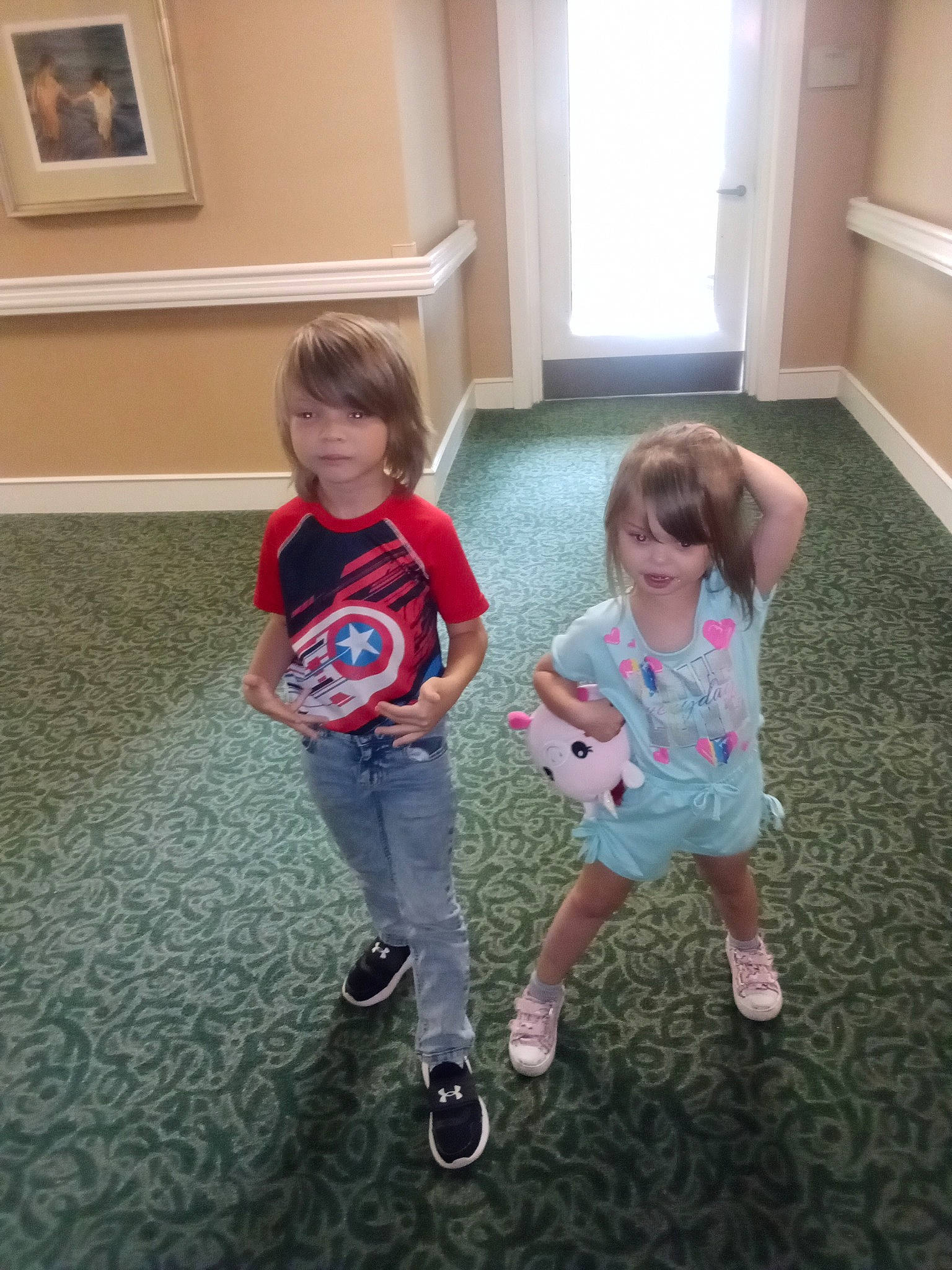 Delila joined the competition — help win amazing prizes! baby_toddler_clothing, child, door, floor, flooring, fun, hair, happy, hardwood, joint, leg, person, picture_frame, product, shoe, sneakers, standing, t_shirt, toddler, window