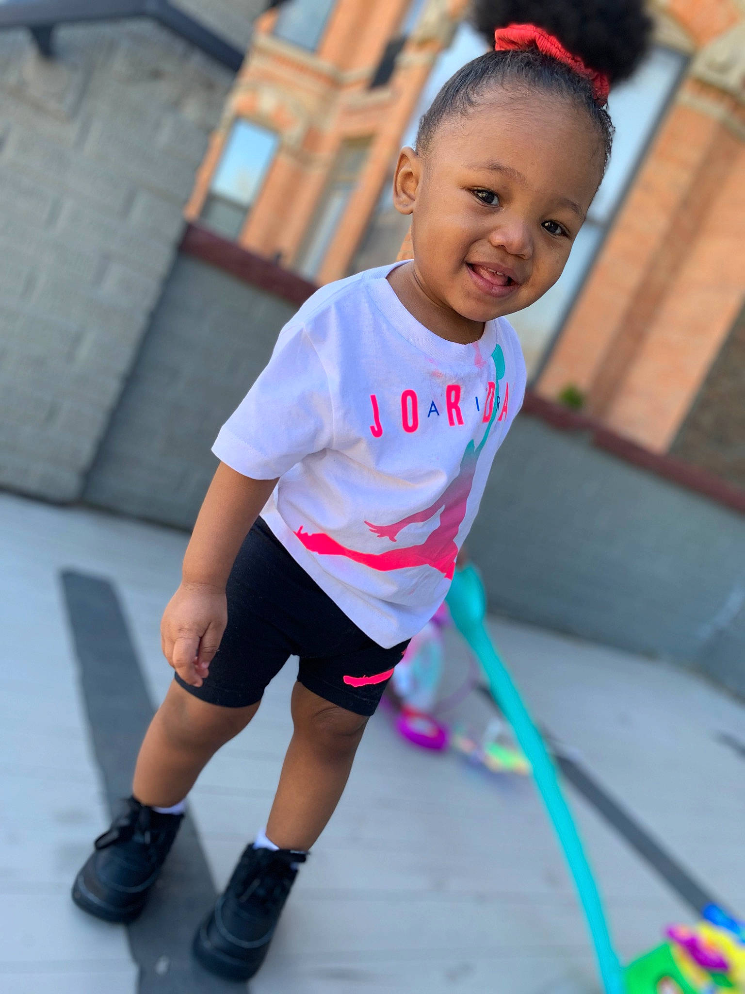 Dalayiah joined the competition — help win amazing prizes! child, competition_event, electric_blue, flooring, fun, happy, human_leg, joy, knee, leisure, person, play, recreation, shorts, shoulder, smile, sportswear, street_fashion, sweatpant, t_shirt
