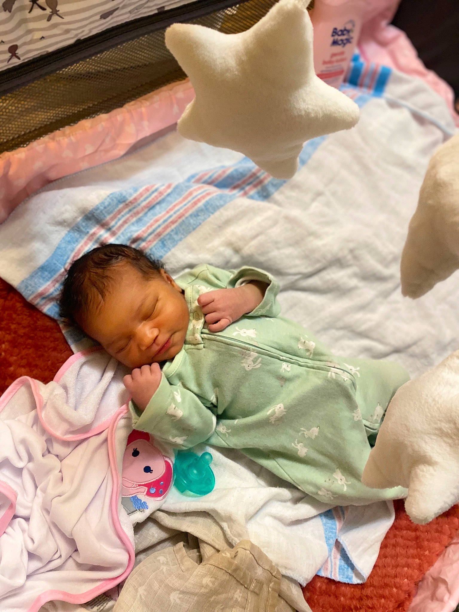 Khalani joined the competition — help win amazing prizes! baby, baby_products, baby_sleeping, baby_toddler_clothing, bed, bedding, bedtime, child, comfort, event, hand, head, linens, mammal, nap, person, room, sitting, skin, sleep