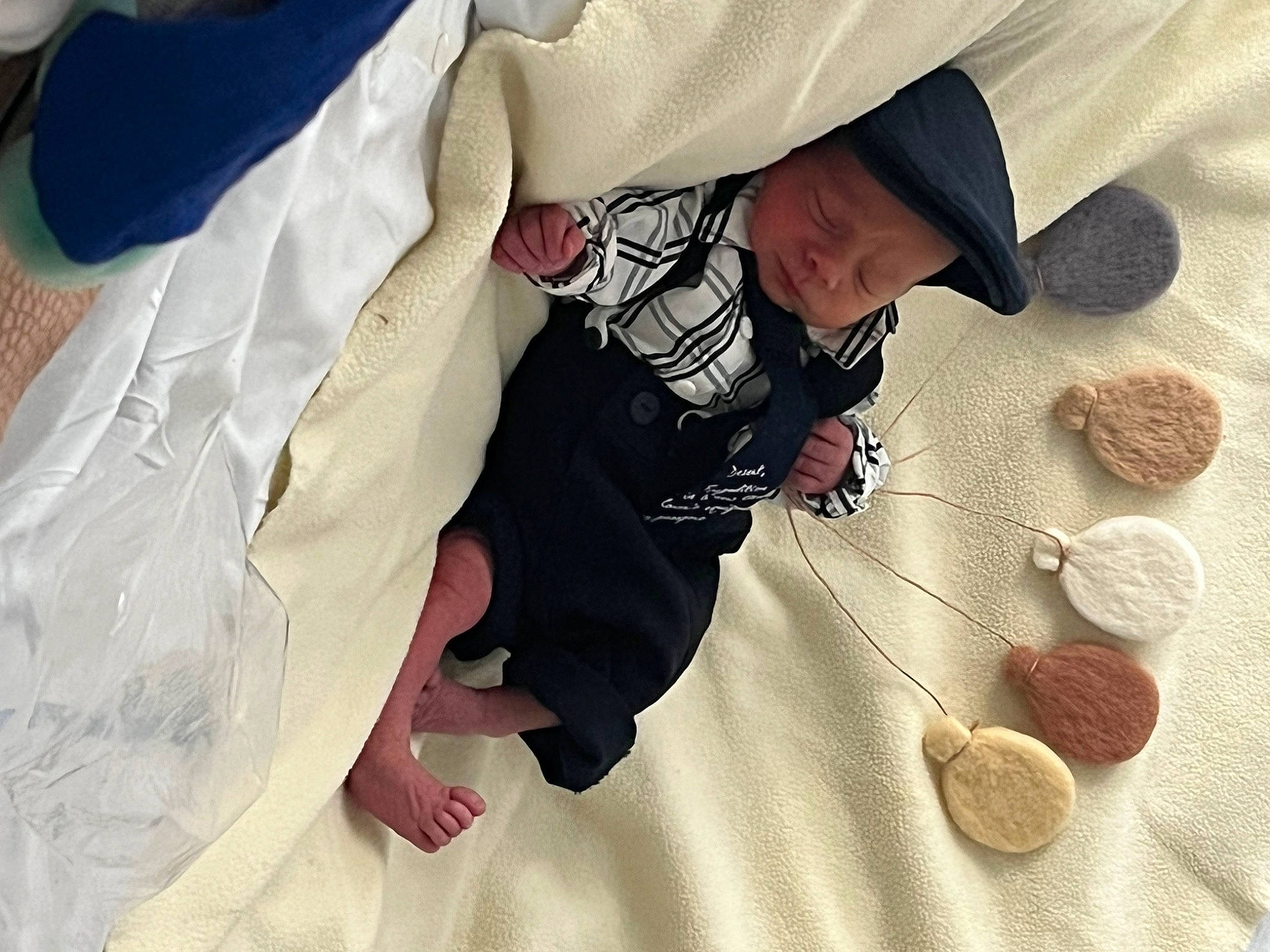 Liam participe au concours pour gagner de l'argent avec cette photo : baby, baby_products, baby_toddler_clothing, child, comfort, flooring, fun, gesture, headwear, landscape, linens, pattern, person, sitting, sleeve, textile, thumb, toddler, tree, wood