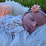Genevieve joined the competition — help win amazing prizes! newborn, baby, sleeping, lace, headband, flower, bow, blanket, fluffy, grass, outdoor, peaceful, infant, cute, portrait, soft, resting, child, white, adorable