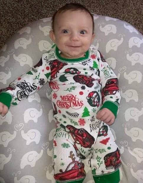 Jameson joined the competition — help win amazing prizes! arm, baby, baby_toddler_clothing, cheek, comfort, eye, facial_expression, finger, hair, hand, head, joy, mouth, nose, outerwear, person, product, skin, sleeve, smile