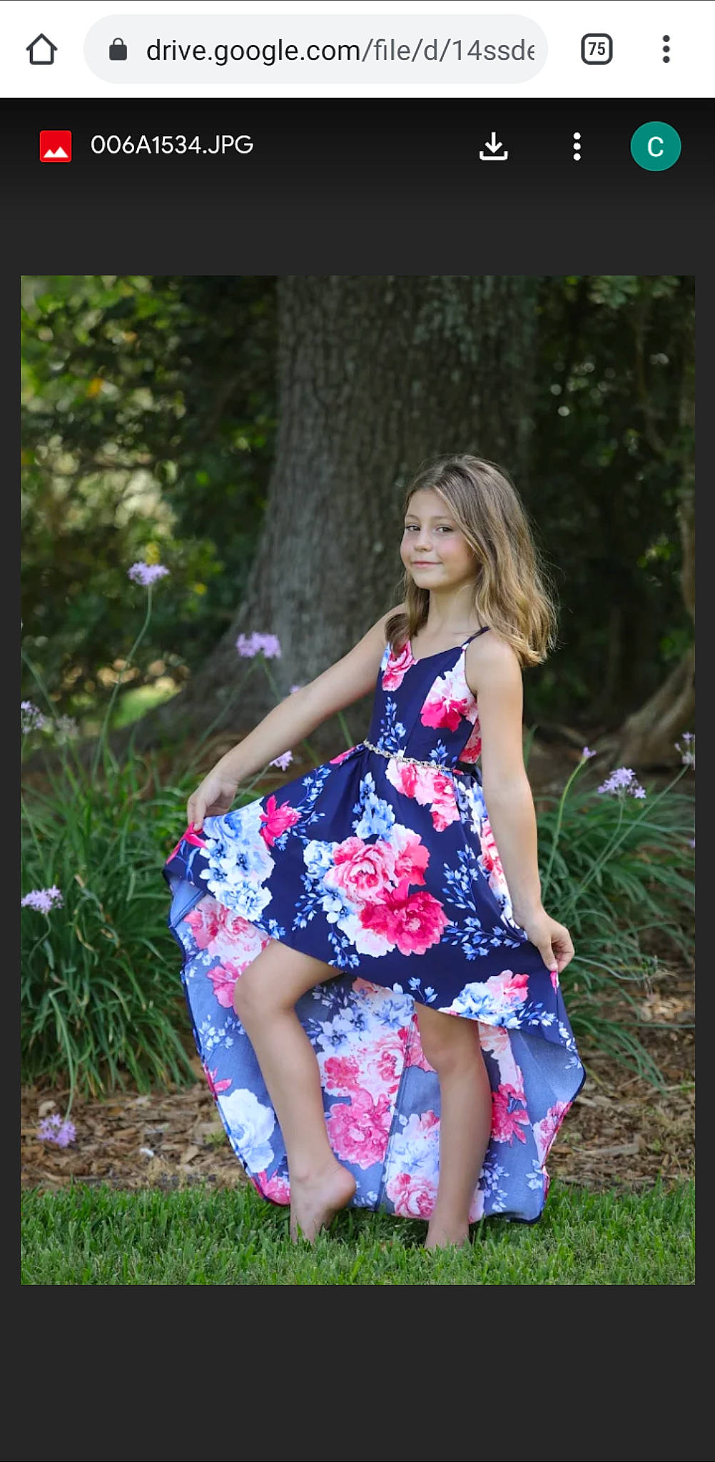 Chloe is registered to the contest to win money with this photo: barefoot, clothing, day_dress, dress, flash_photography, grass, hair, happy, joy, knee, leg, magenta, one_piece_garment, people_in_nature, person, pink, plant, smile, street_fashion, thigh