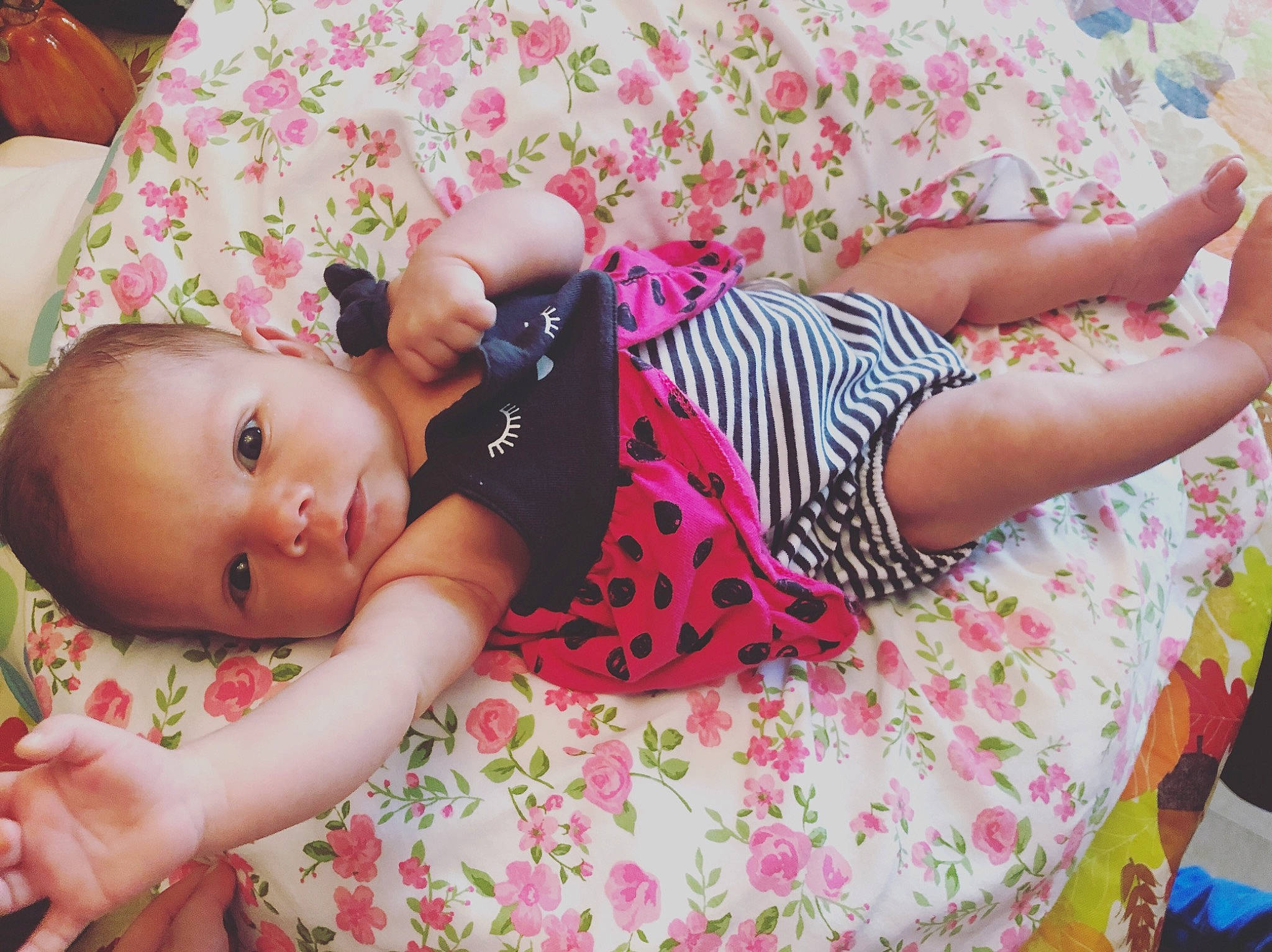 Lacy is registered to the contest to win money with this photo: baby, baby_products, baby_toddler_clothing, cheek, child, person, pink, skin, smile, toddler