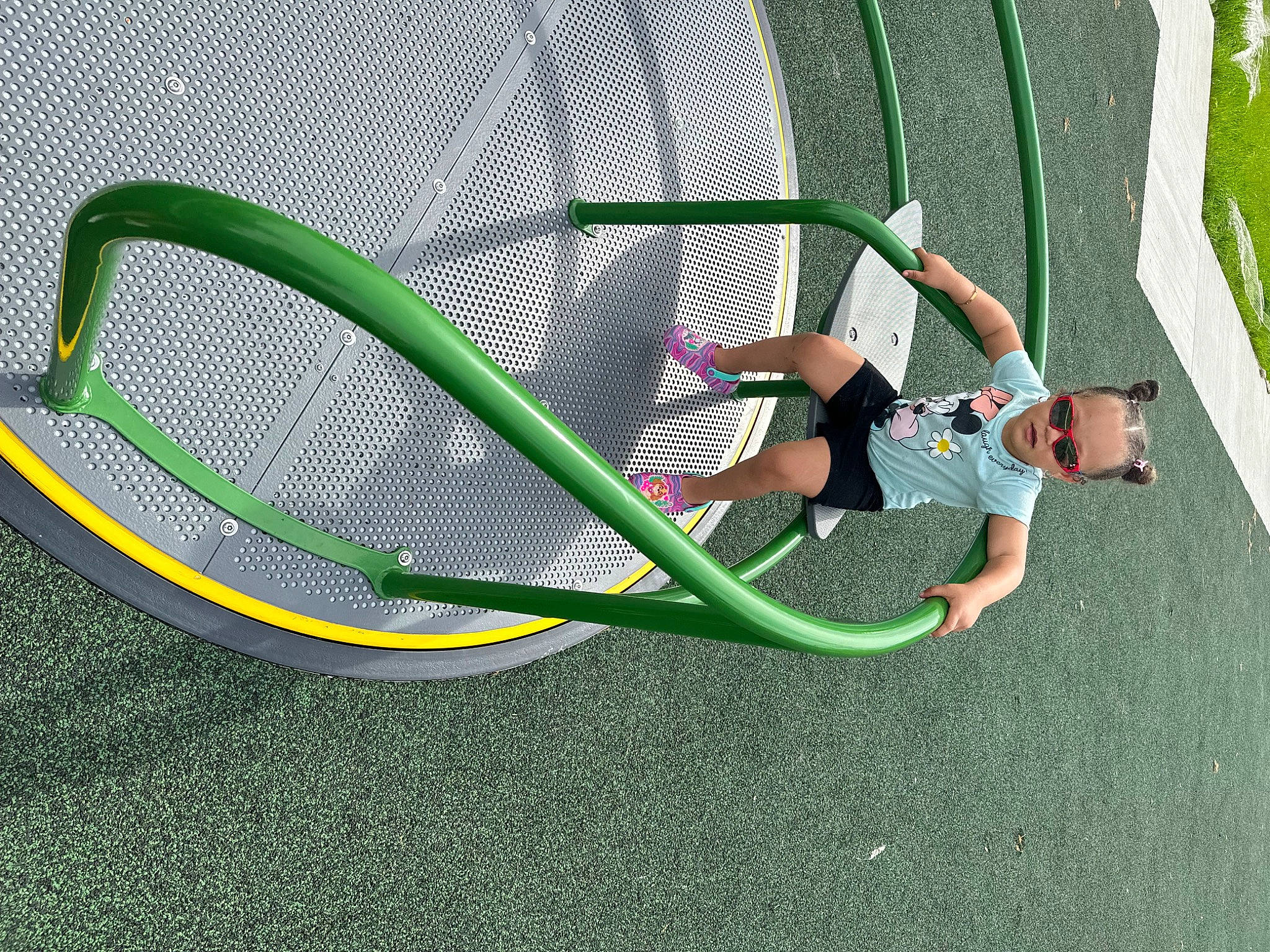 Sakani joined the competition — help win amazing prizes! asphalt, circle, city, event, fun, grass, hose, hula_hoop, lawn, leisure, net, outdoor_play_equipment, performing_arts, person, playground, recreation, rope, sneakers, swing, toy