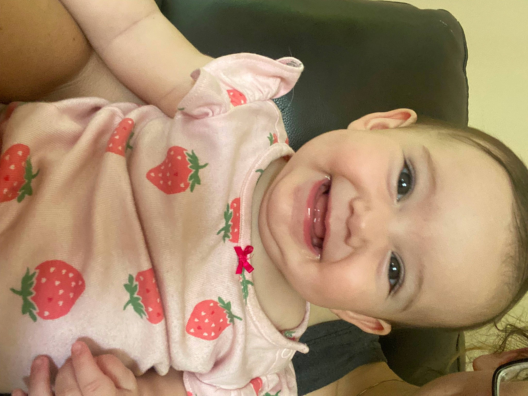 Reina joined the competition — help win amazing prizes! baby_laughing, cheek, chin, eye, eyelash, finger, gesture, grass, happy, head, human_body, joy, lip, mouth, neck, nose, person, plant, skin, sleeve