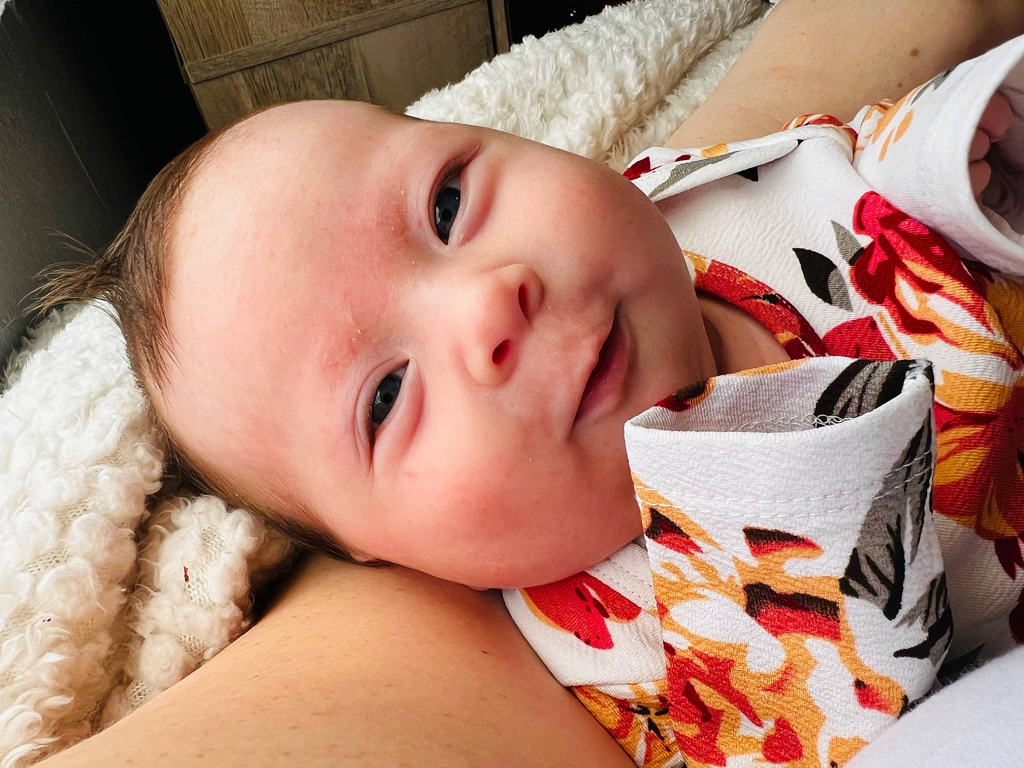 Lila joined the competition — help win amazing prizes! baby, baby_toddler_clothing, cheek, child, close_up, comfort, eye, eyelash, facial_expression, finger, happy, head, iris, lip, mouth, nose, person, skin, smile, textile