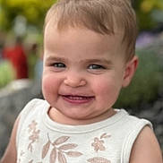 Everyn joined the competition — help win amazing prizes! toddler, child, smiling, portrait, outdoor, dress, embroidery, flower_pattern, cute, baby, happy, face, skin, eyes, hair, nature, blurred_background, person, summer, innocence