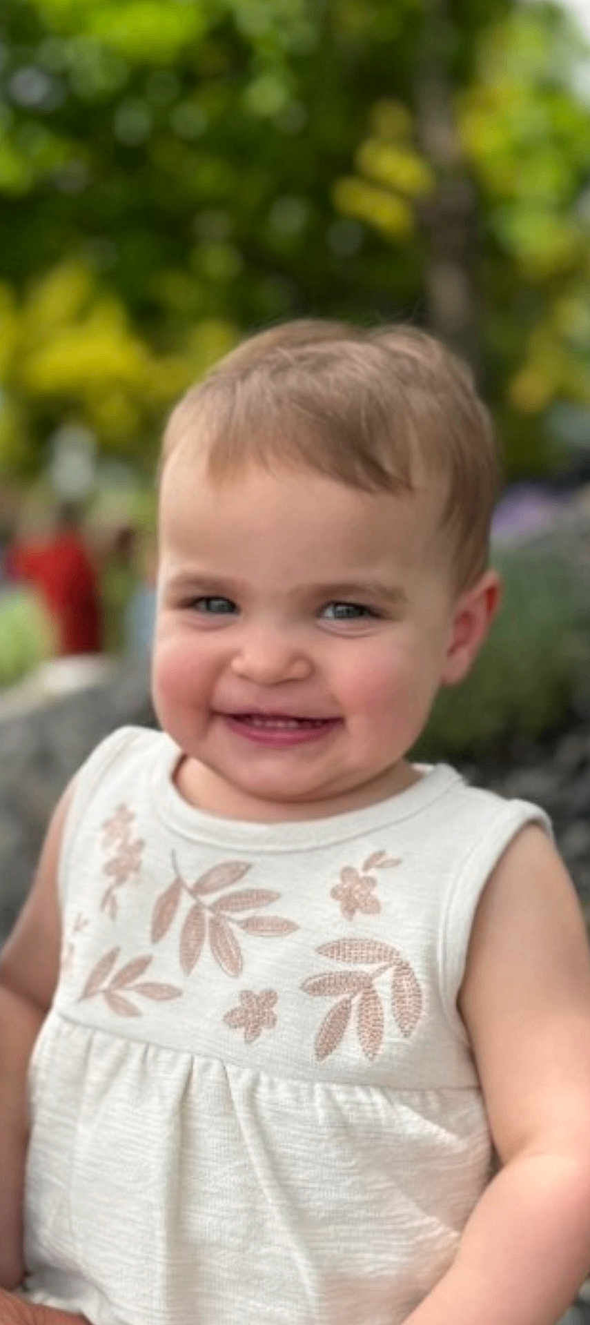 Everyn joined the competition — help win amazing prizes! toddler, child, smiling, portrait, outdoor, dress, embroidery, flower_pattern, cute, baby, happy, face, skin, eyes, hair, nature, blurred_background, person, summer, innocence