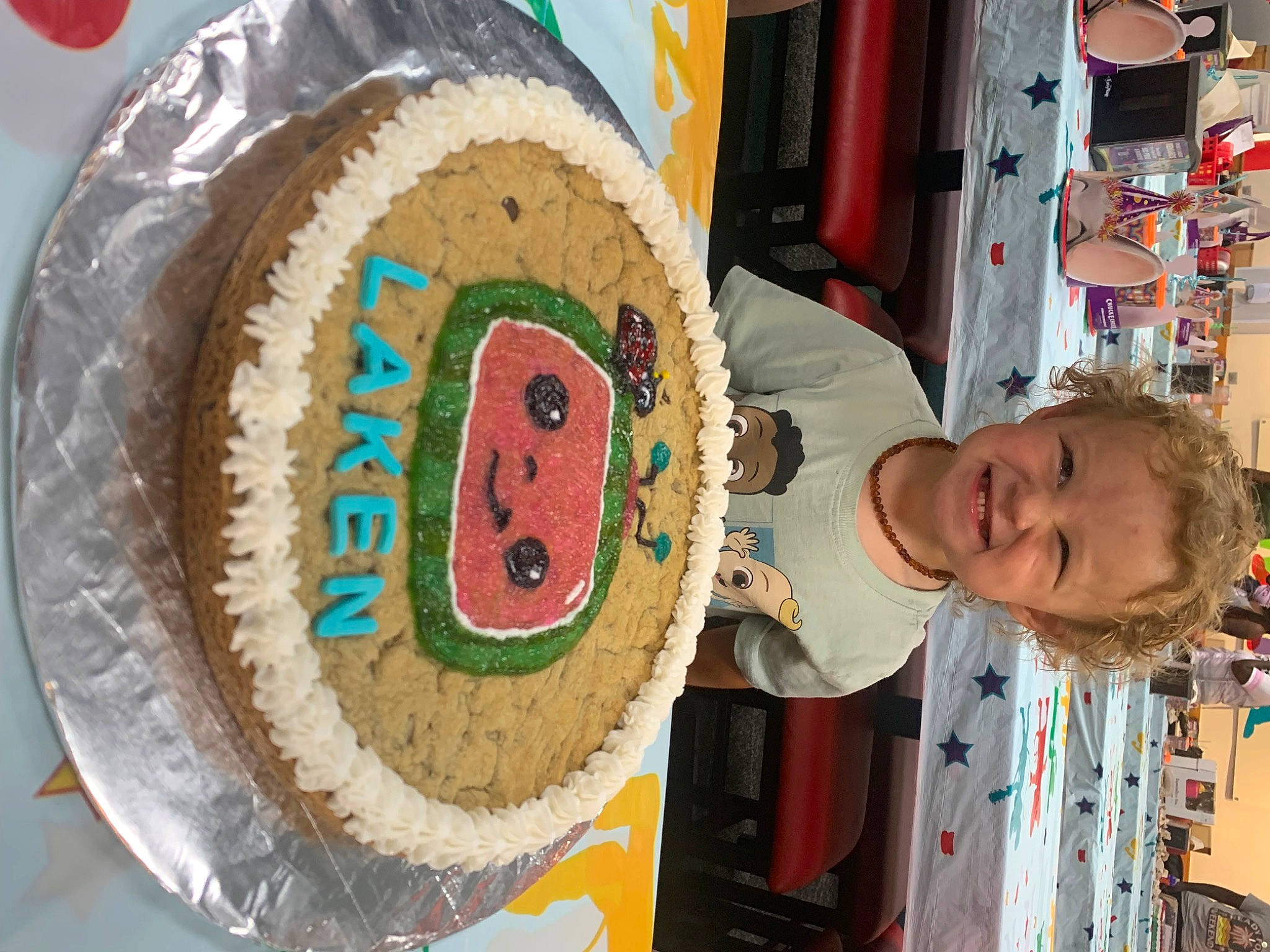 Laken is registered to the contest to win money with this photo: baked_goods, baking, birthday, birthday_cake, buttercream, cake, cake_decorating, cake_decorating_supply, cuisine, dessert, event, food, happy, hat, headgear, icing, joy, person, smile, sugar_cake