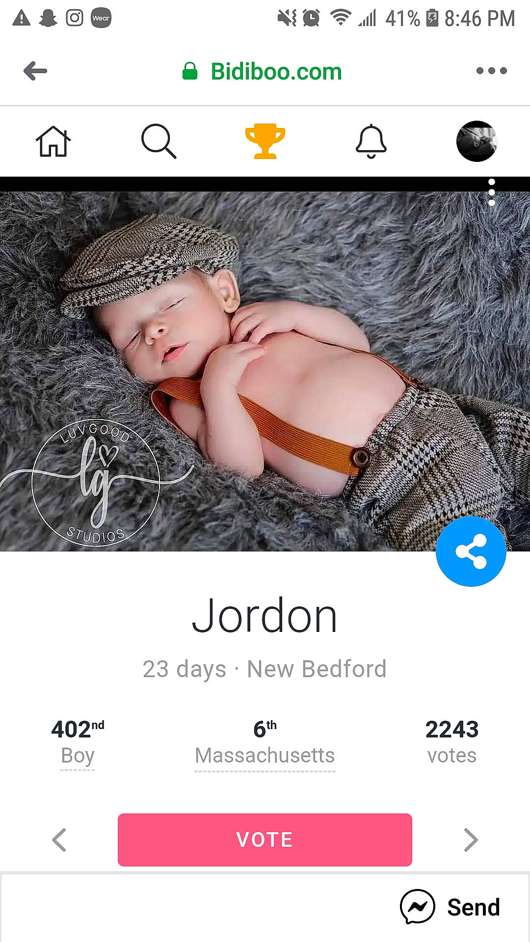 Jordon joined the competition — help win amazing prizes! child, font, headwear, nose, person, photo_caption, photography, screenshot, stock_photography, text, website