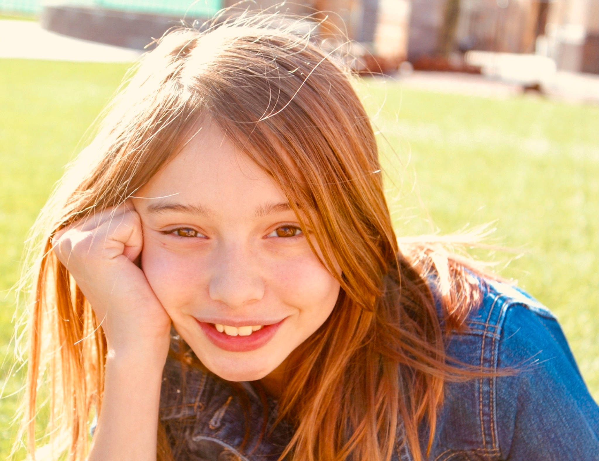 Kaelynn is registered to the contest to win money with this photo: beauty, blond, brown_hair, eye, eyebrow, face, facial_expression, forehead, grass, hair, hairstyle, happy, head, joy, lip, long_hair, nose, person, skin, smile