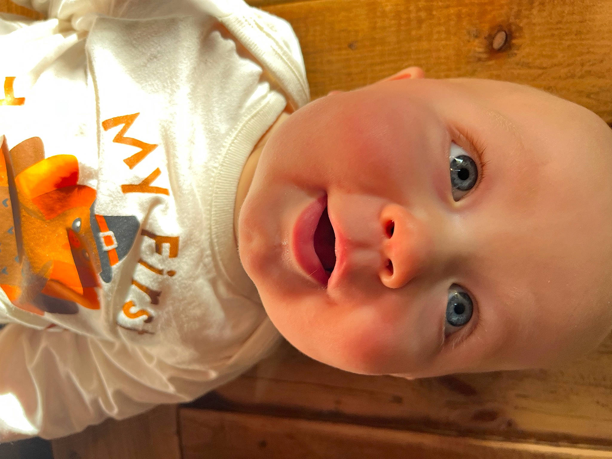 Mathias is registered to the contest to win money with this photo: baby, baby_toddler_clothing, cheek, child, chin, ear, eye, eyebrow, eyelash, facial_expression, hair, happy, iris, lip, nose, person, product, skin, sleeve, toddler