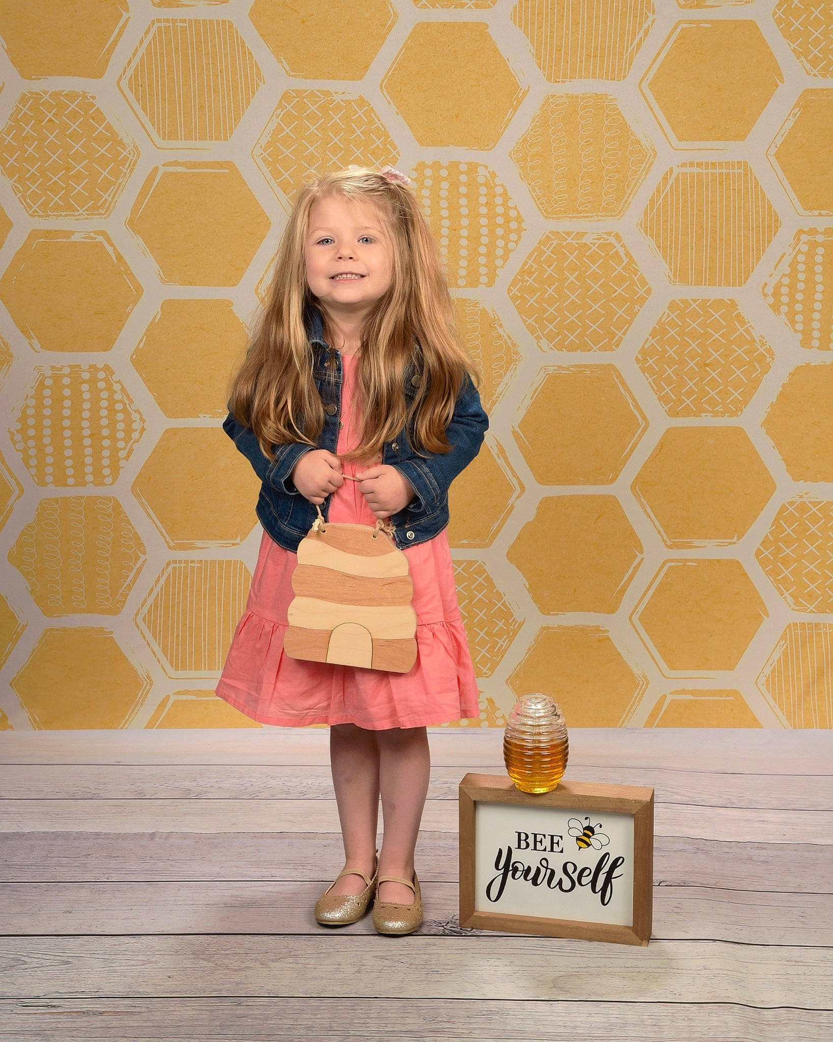 Jacqueline is registered to the contest to win money with this photo: blond, brown_hair, clothing, day_dress, design, fashion_design, flooring, happy, human_leg, joy, long_hair, magenta, pattern, peach, person, pink, shoe, skin, smile, toy