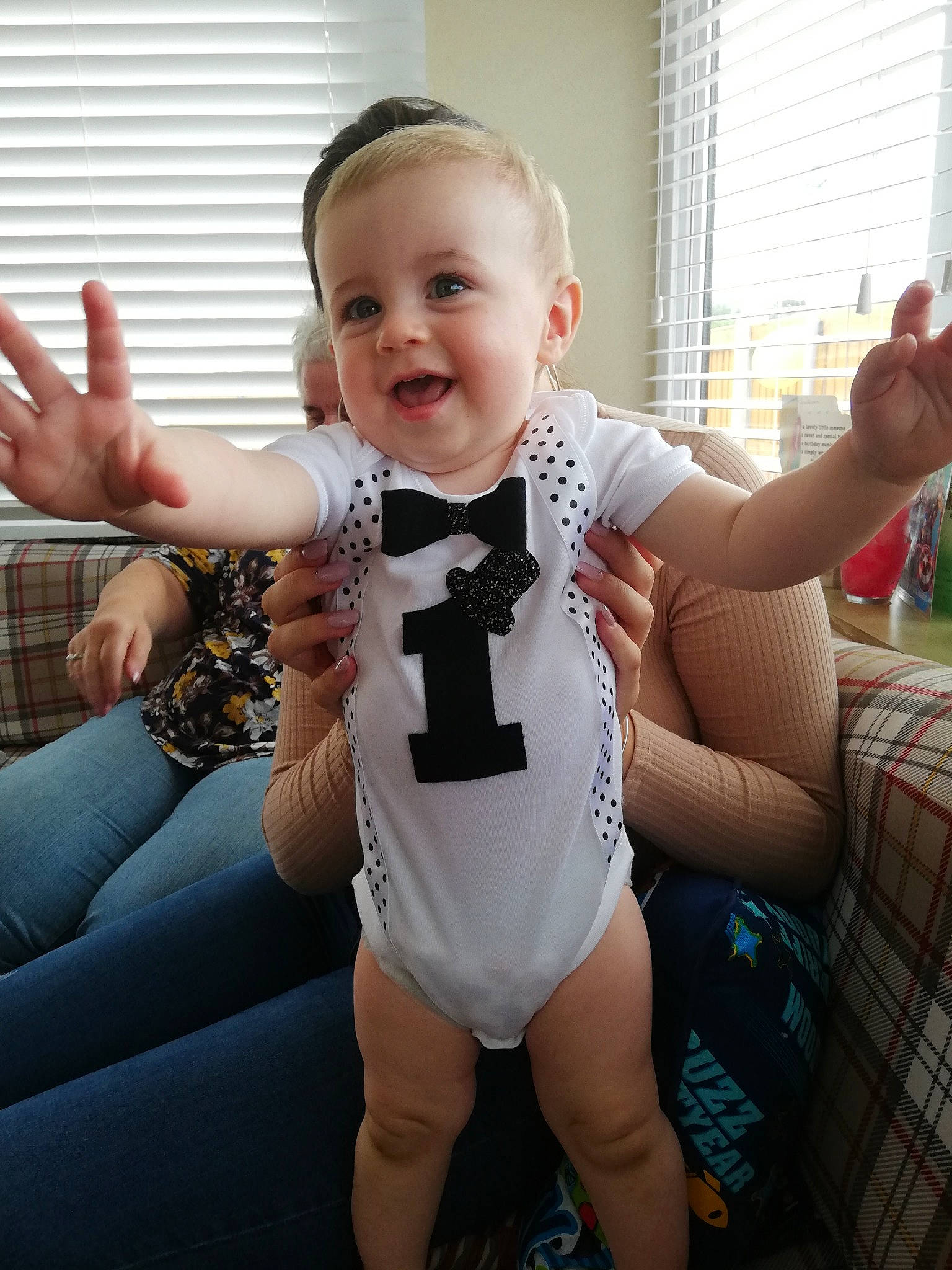 Jacksondc is registered to the contest to win money with this photo: arm, baby, baby_products, baby_toddler_clothing, child, finger, joint, leg, person, smile, thigh, thumb, toddler