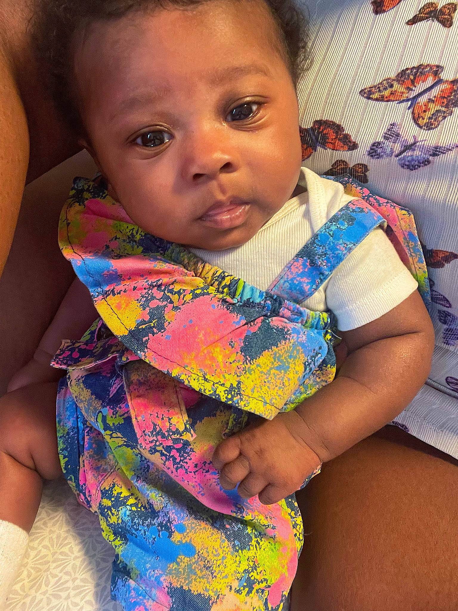 Meilani joined the competition — help win amazing prizes! adaptation, baby_toddler_clothing, cheek, child, dress, eye, face, finger, happy, head, iris, lip, mouth, neck, nose, orange, person, product, skin, sleeve