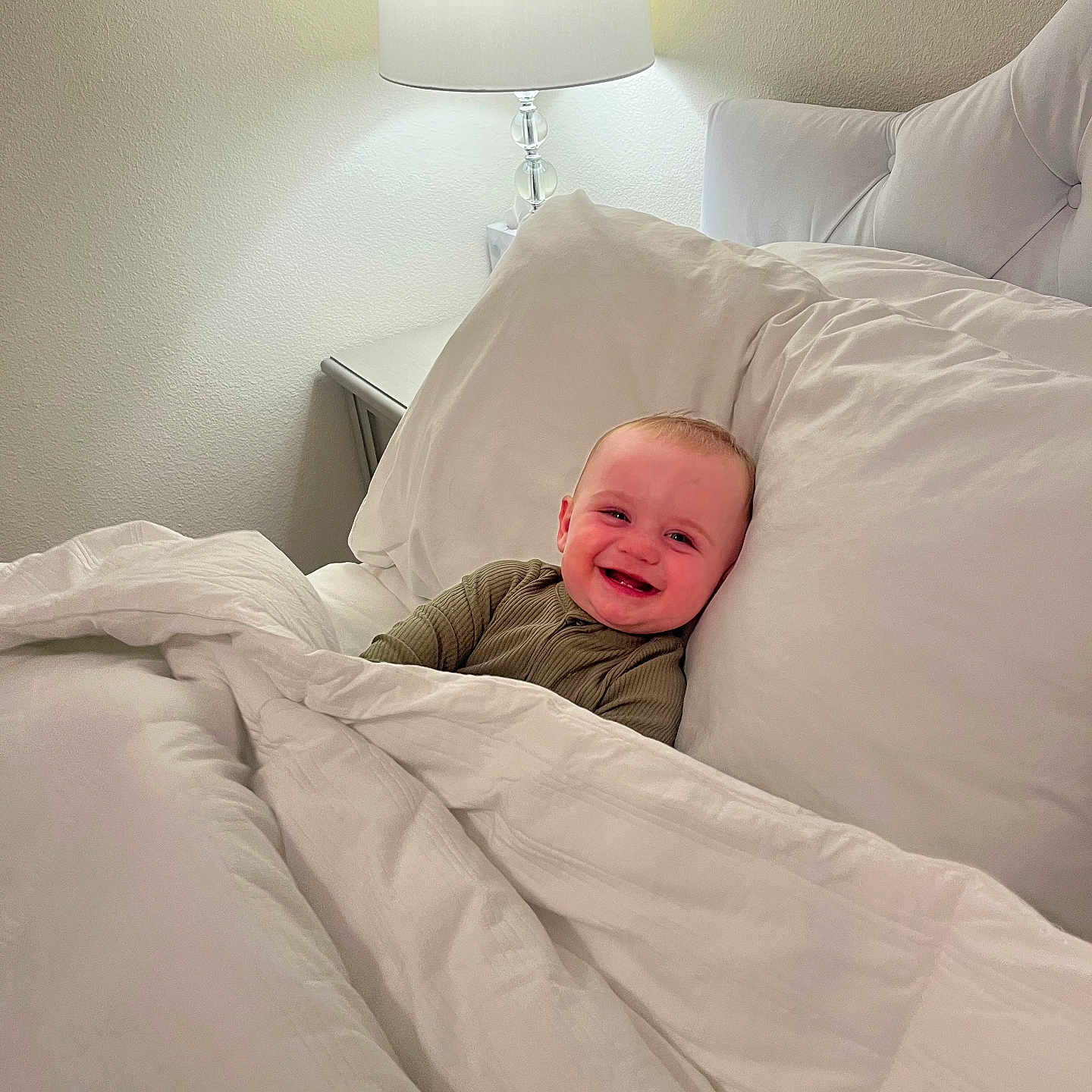 Crew joined the competition — help win amazing prizes! baby, bed, bedroom, blanket, cushion, face, furniture, head, homedecor, indoors, lamp, person, photography, pillow, portrait, room, tablelamp