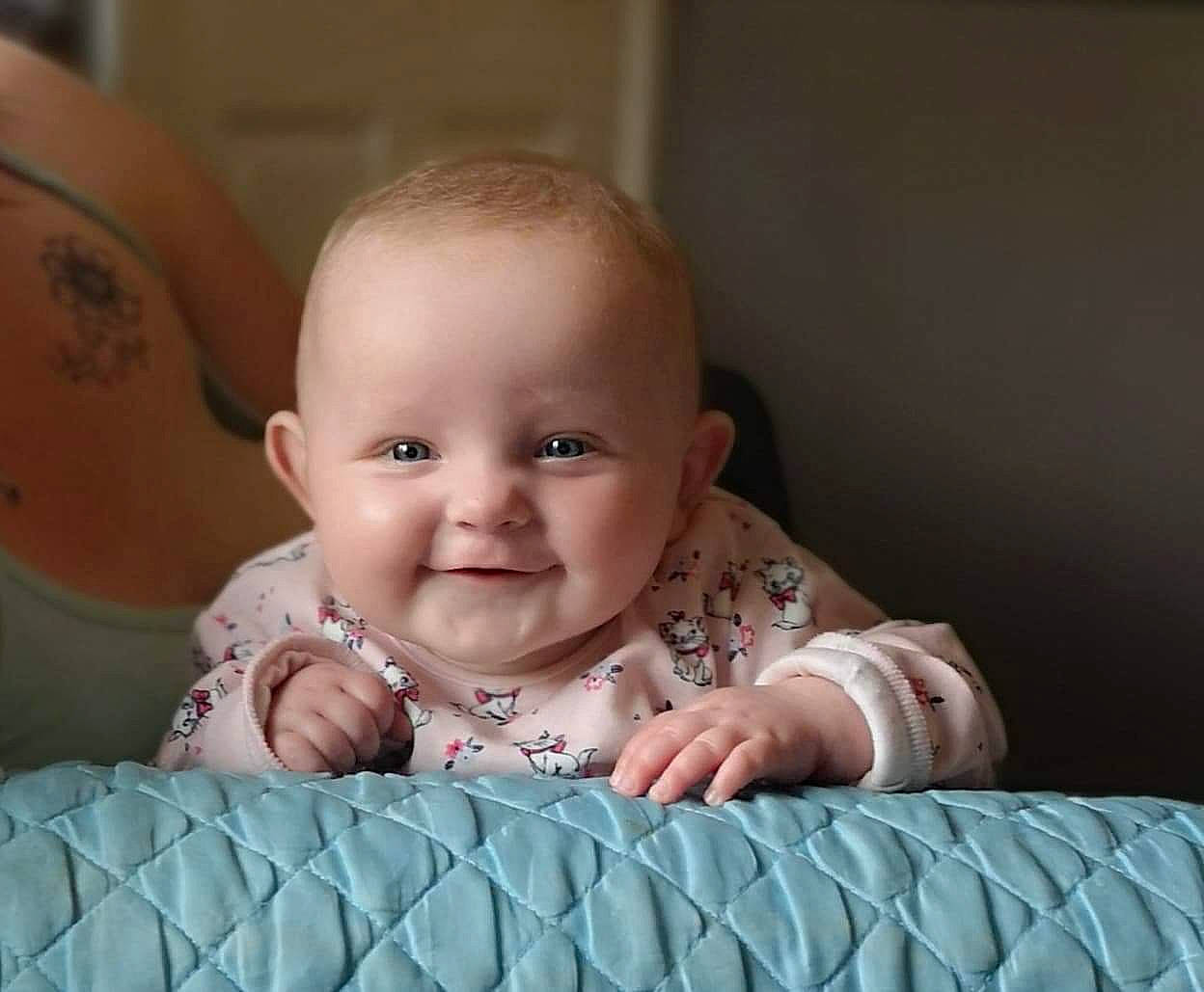 Layla-mae joined the competition — help win amazing prizes! baby, baby_products, baby_safety, cheek, child, ear, eye, face, finger, head, iris, joy, lip, mouth, nose, person, product, sitting, skin, smile