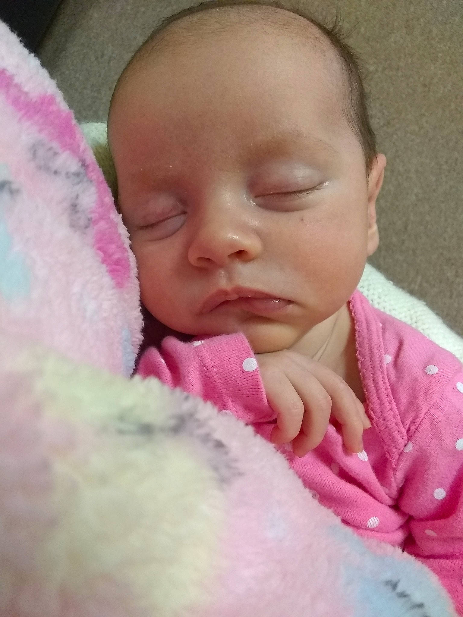 Iliana is registered to the contest to win money with this photo: baby, cheek, child, eye, face, forehead, head, lip, mouth, nose, person, pink, skin, smile, toddler